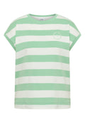 T-Shirt mit Streifen und Printdetail
