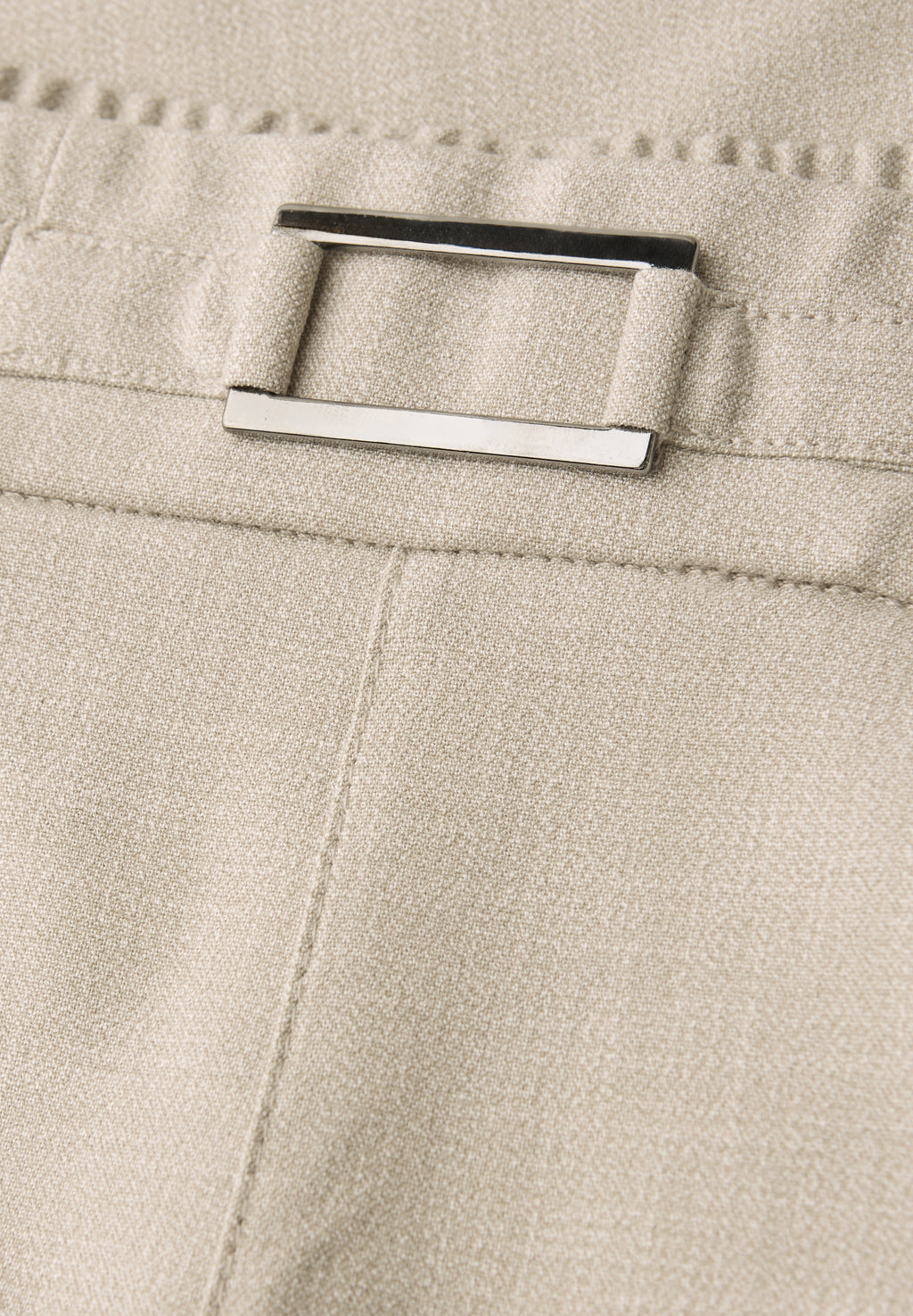 Mid Waist Slim Leg Hose mit Schnalle