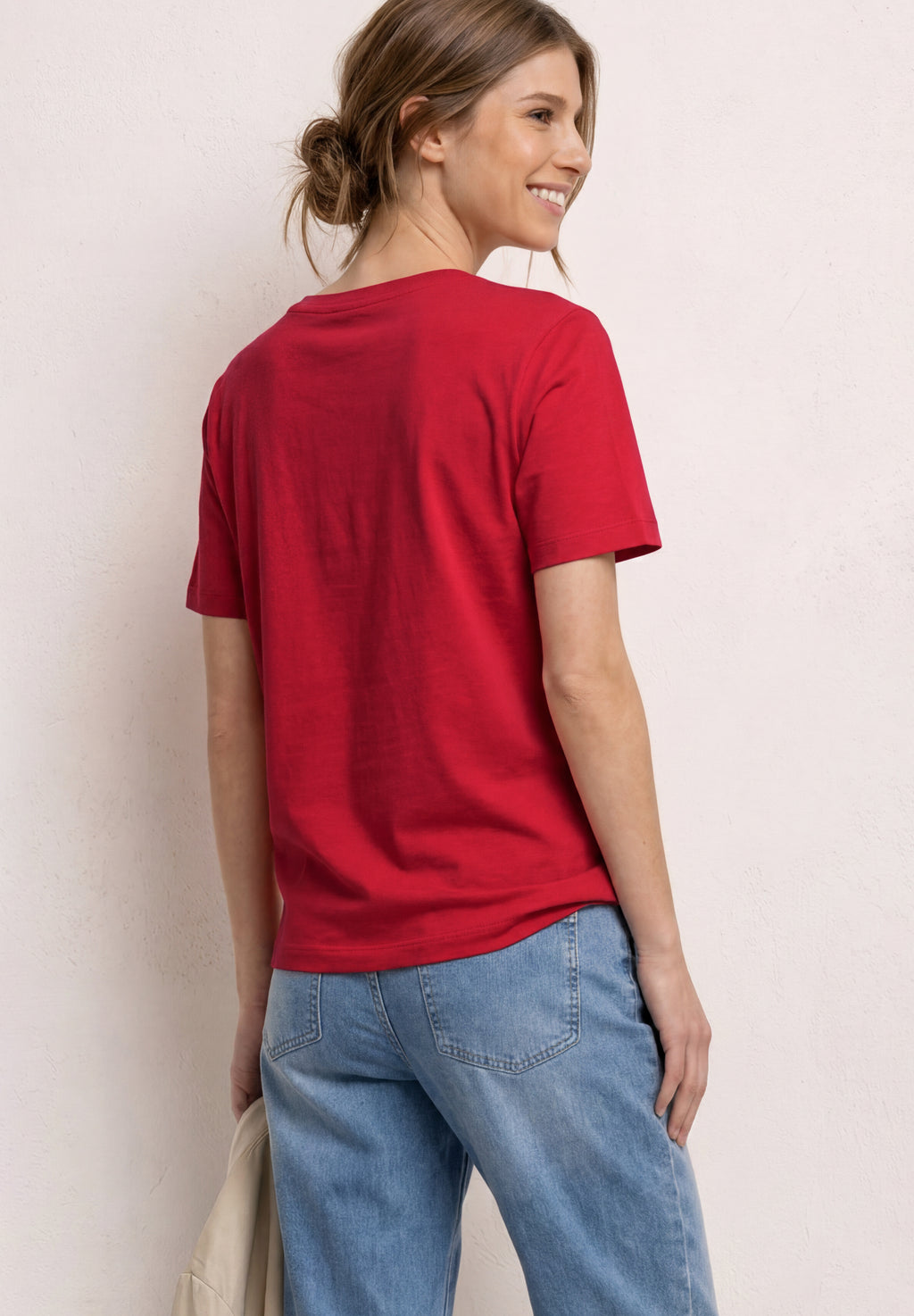 T-Shirt mit Rundhals und Printdetail