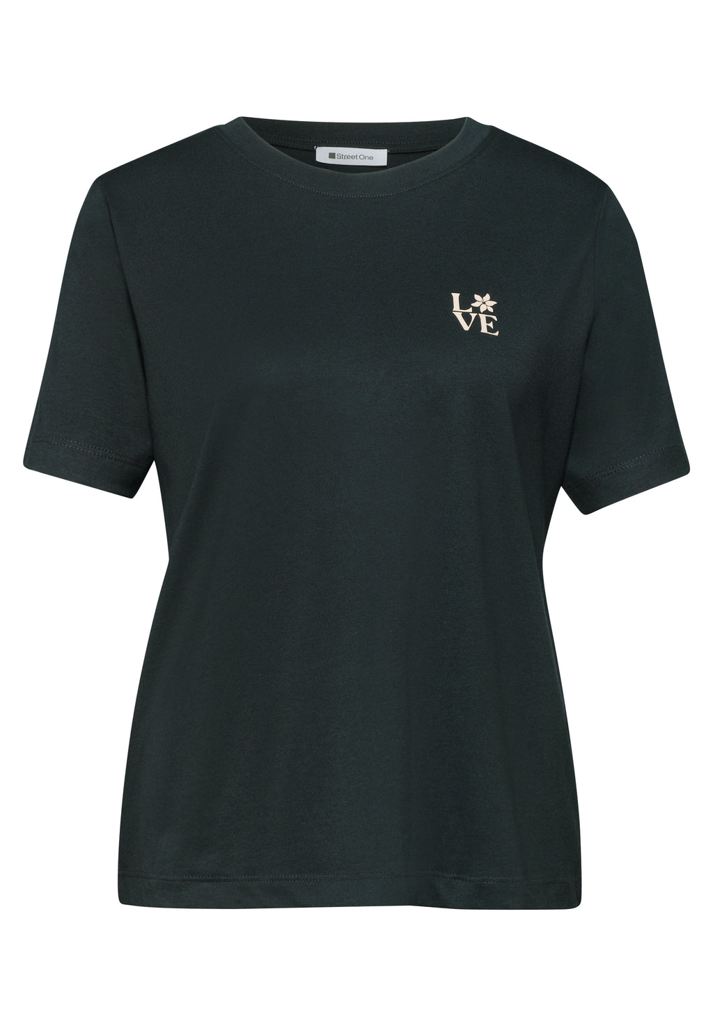 T-Shirt mit Rundhals und Printdetail