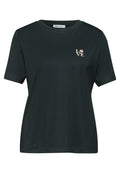 T-Shirt mit Rundhals und Printdetail