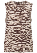 Top mit Rundhals und Zebra-Print