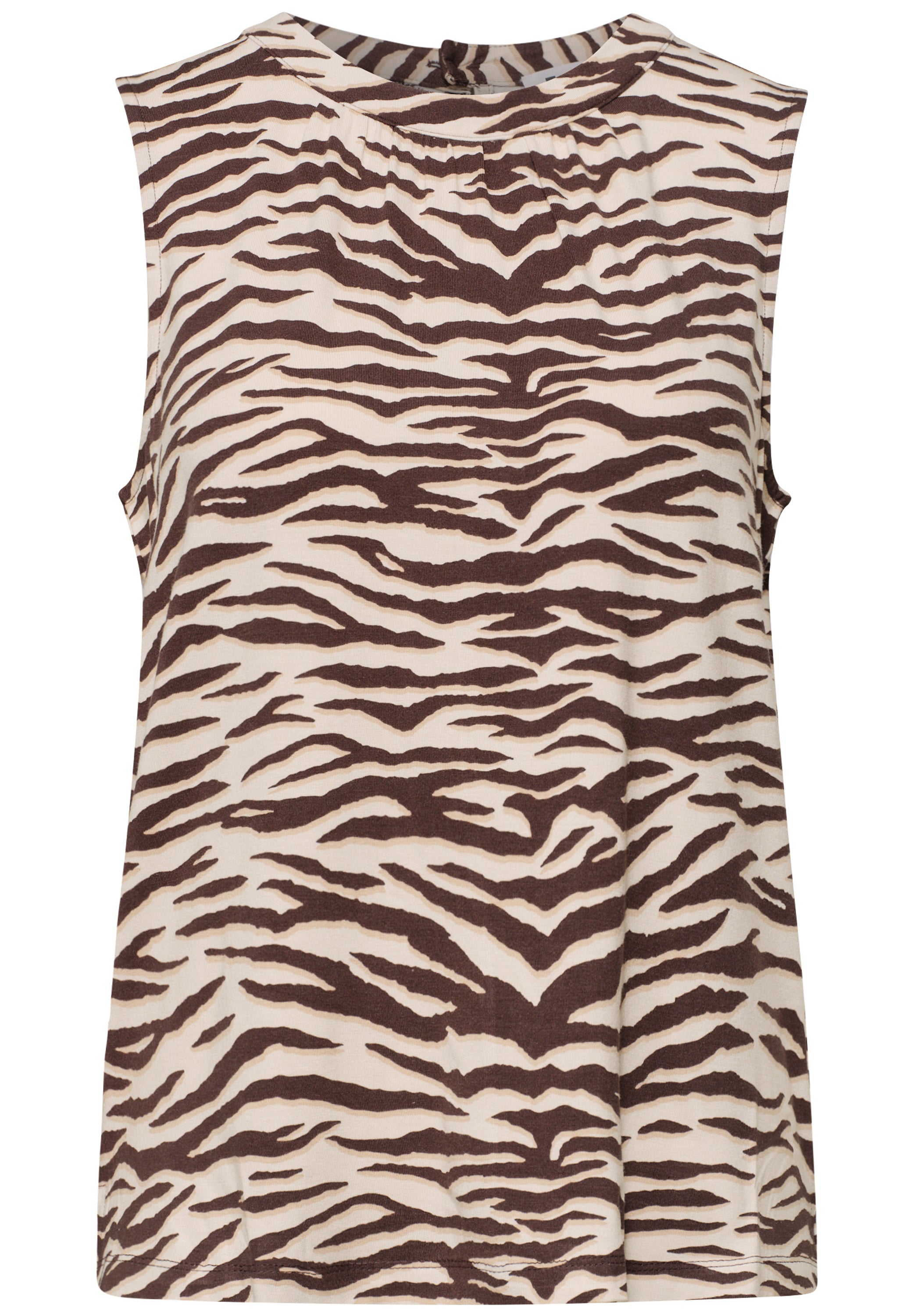 Top mit Rundhals und Zebra-Print