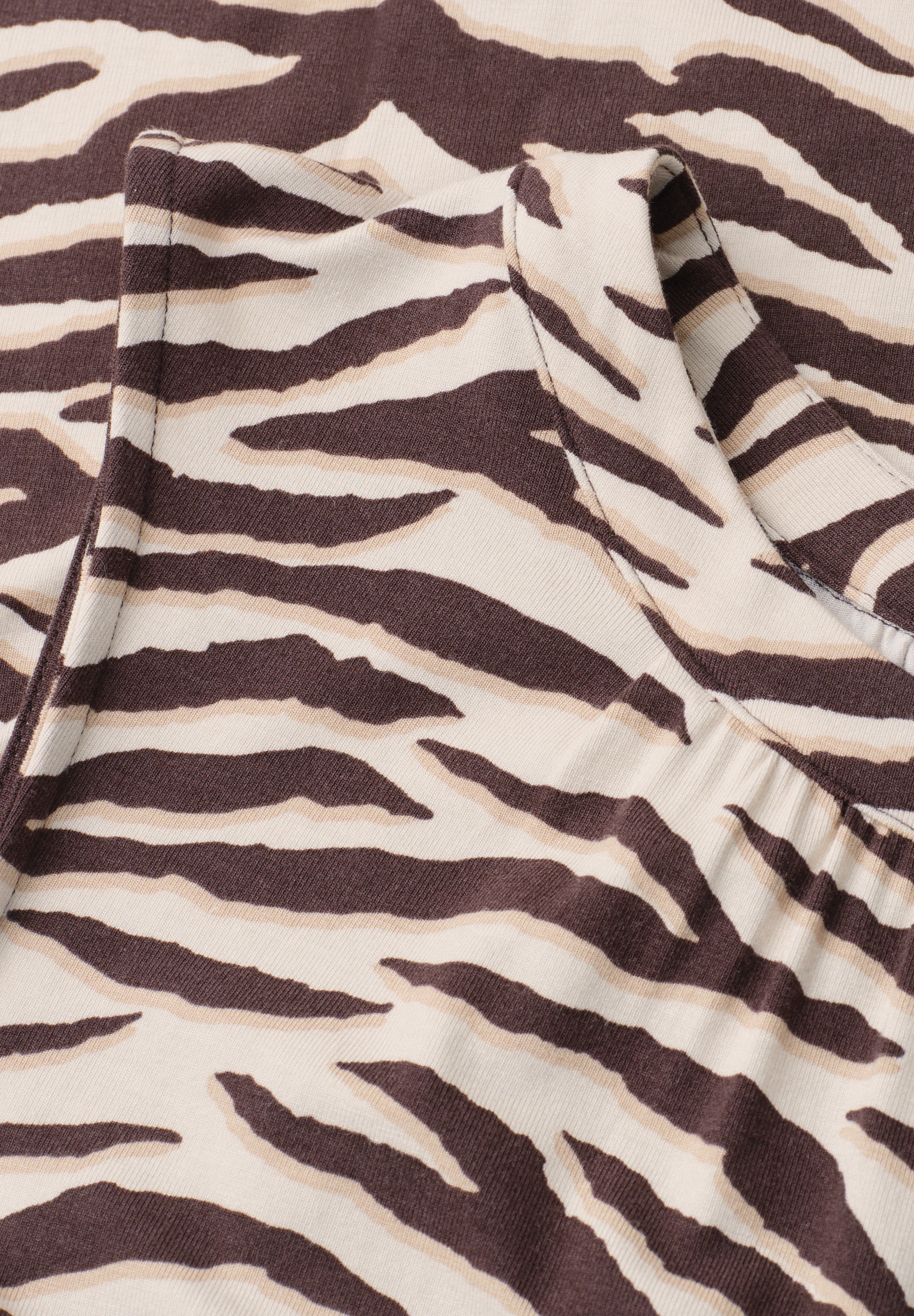 Top mit Rundhals und Zebra-Print