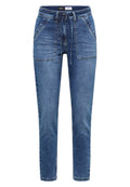 Mid Waist Slim Leg Jeans im Casual Fit
