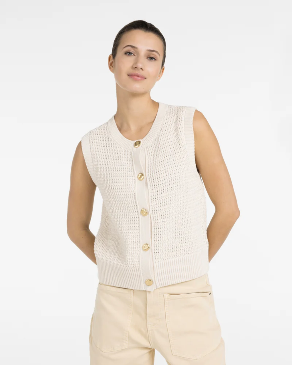 Ärmelloser Cardigan | YaYa
