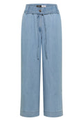 High Waist Wide Leg Hose im Washed-Look