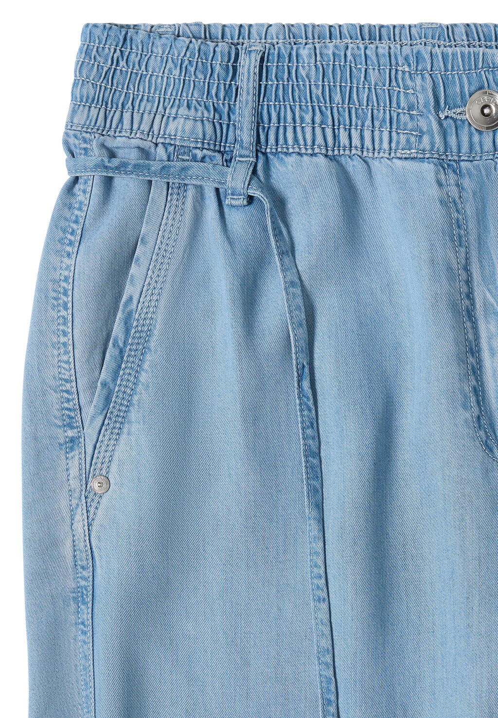 High Waist Wide Leg Hose im Washed-Look
