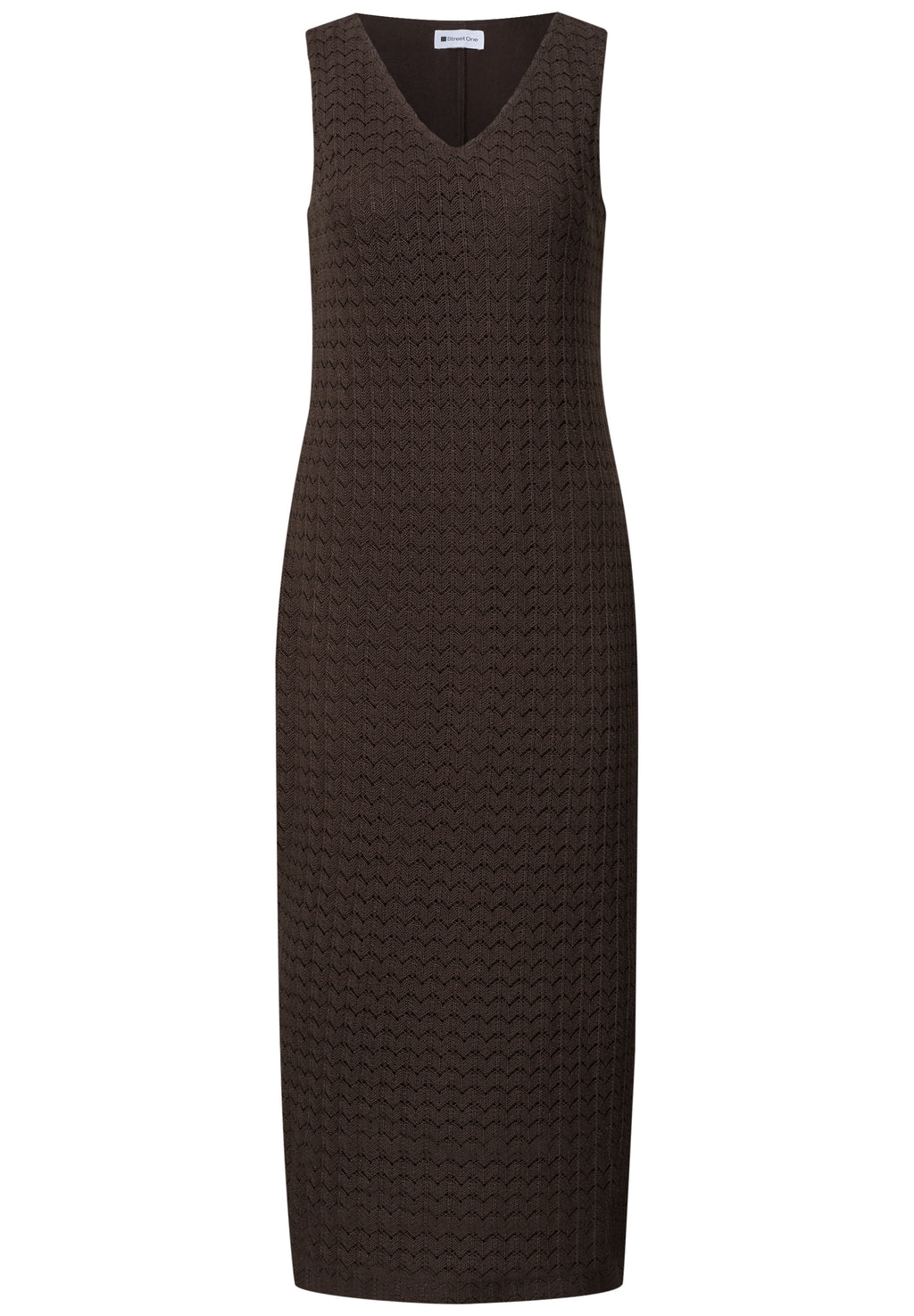 Midi-Kleid mit V-Neck aus Spitze
