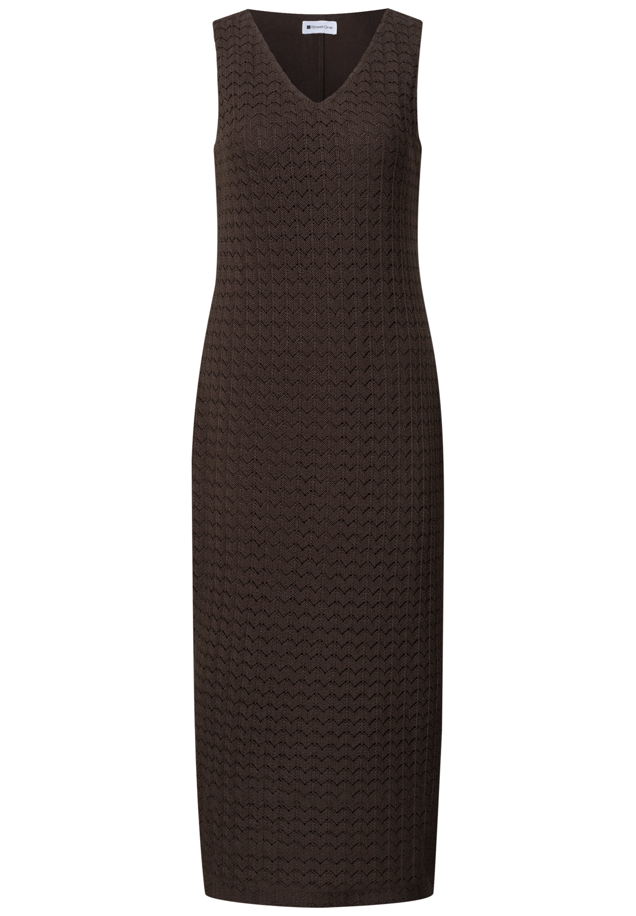 Midi-Kleid mit V-Neck aus Spitze