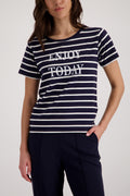 Streifenshirt mit Strass-Details von Monari