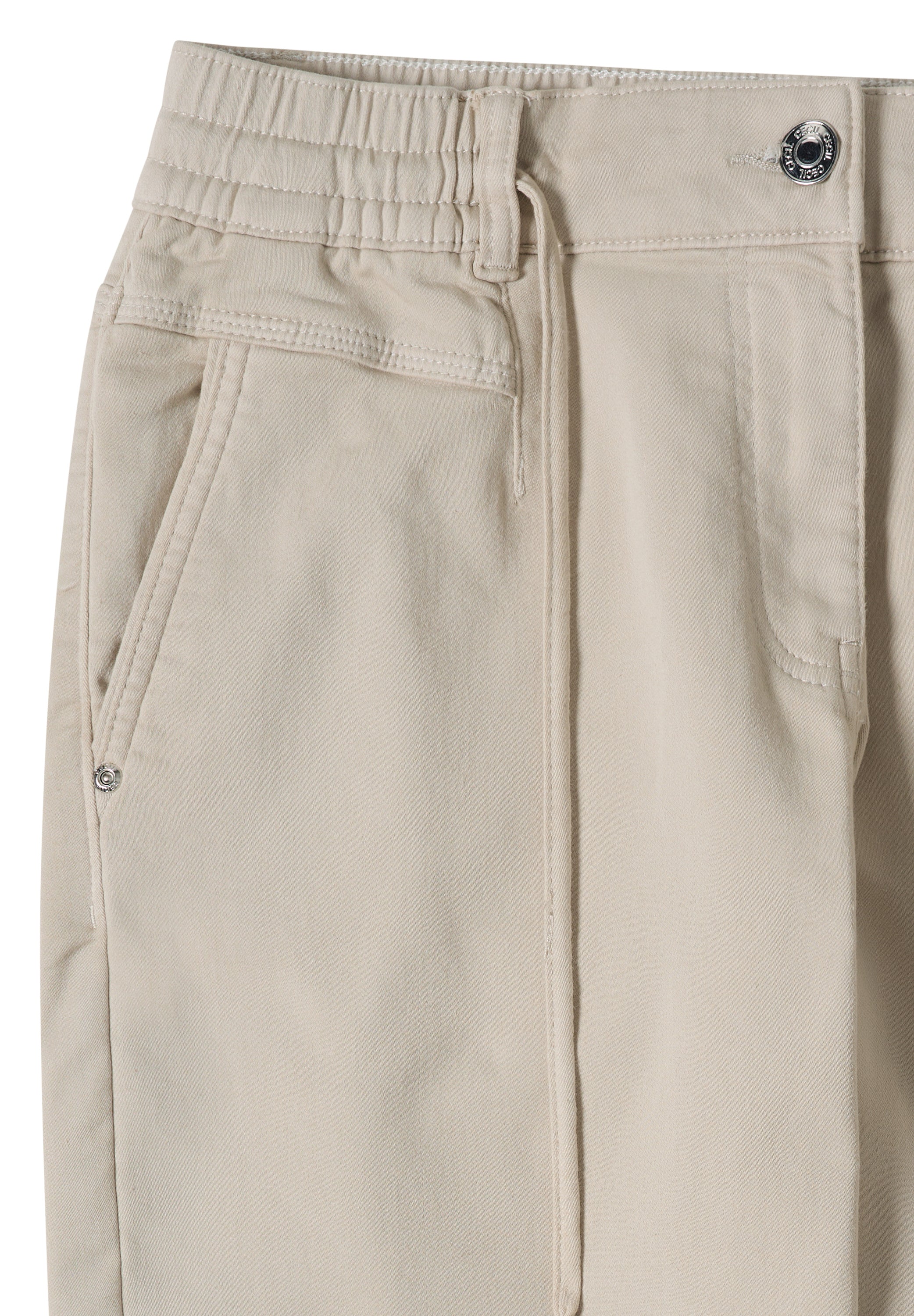Mid Waist Slim Leg Hose im Loose Fit