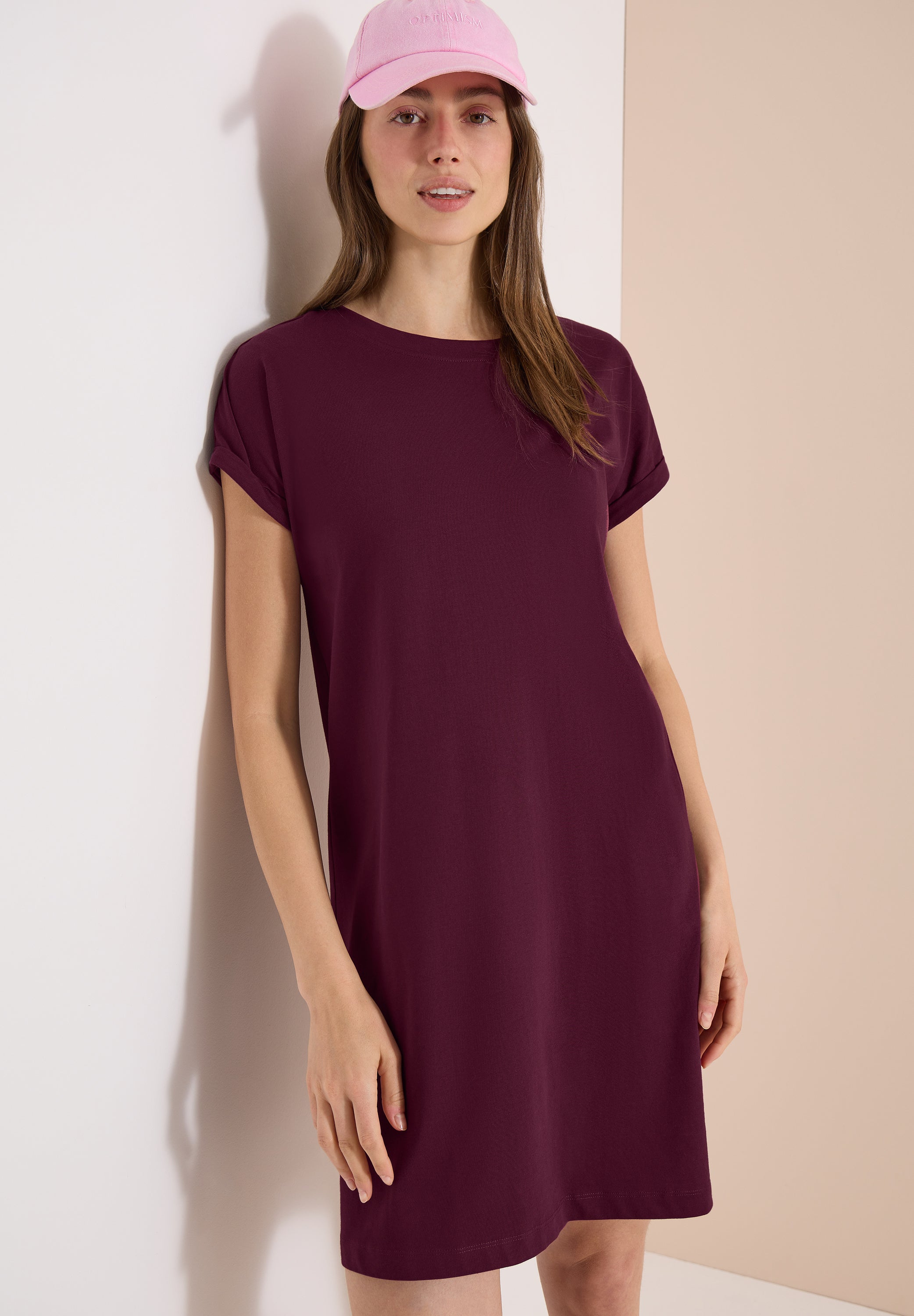 Knielanges Kleid aus Jersey