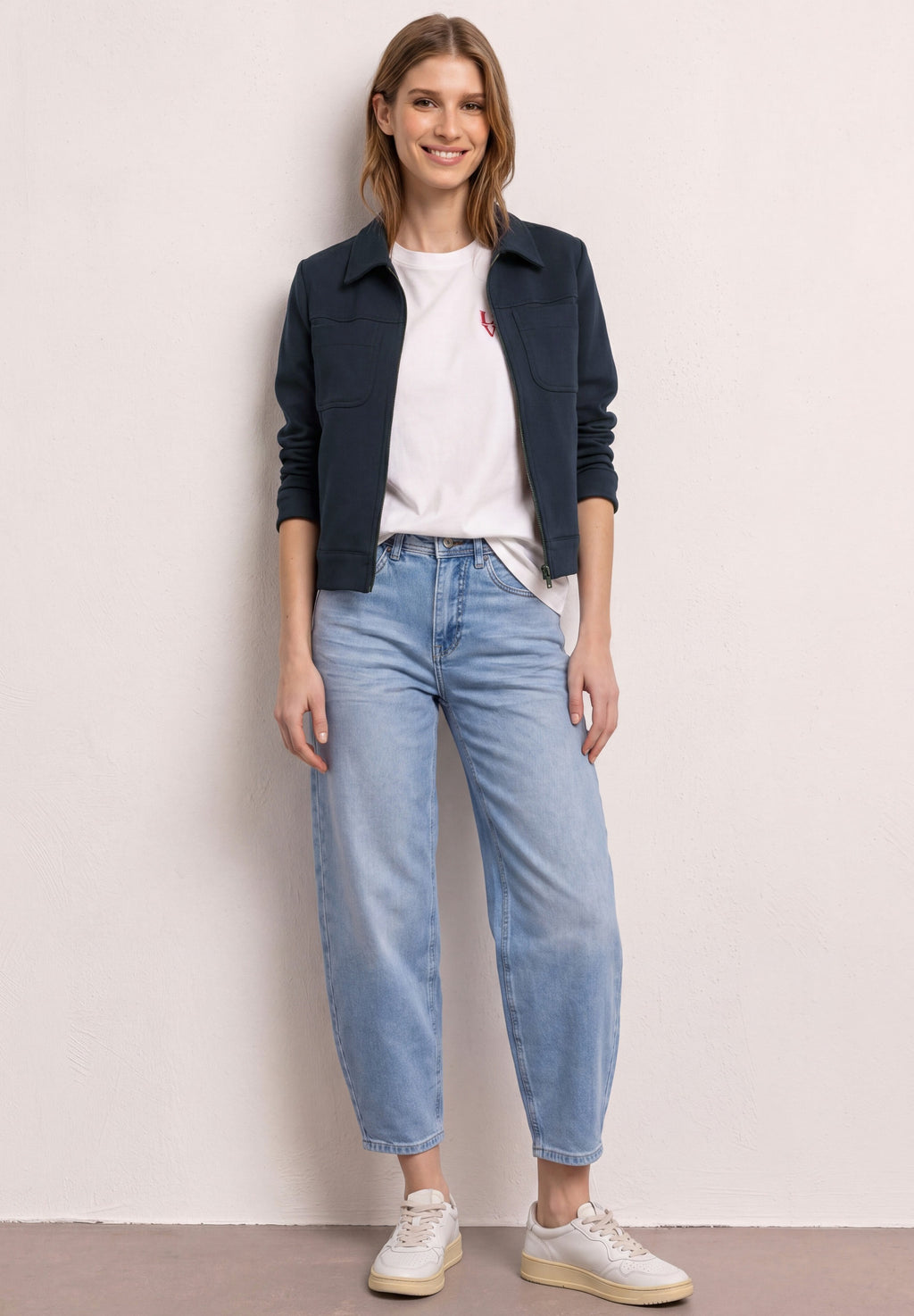 Jacke mit Zipper und Brusttaschen