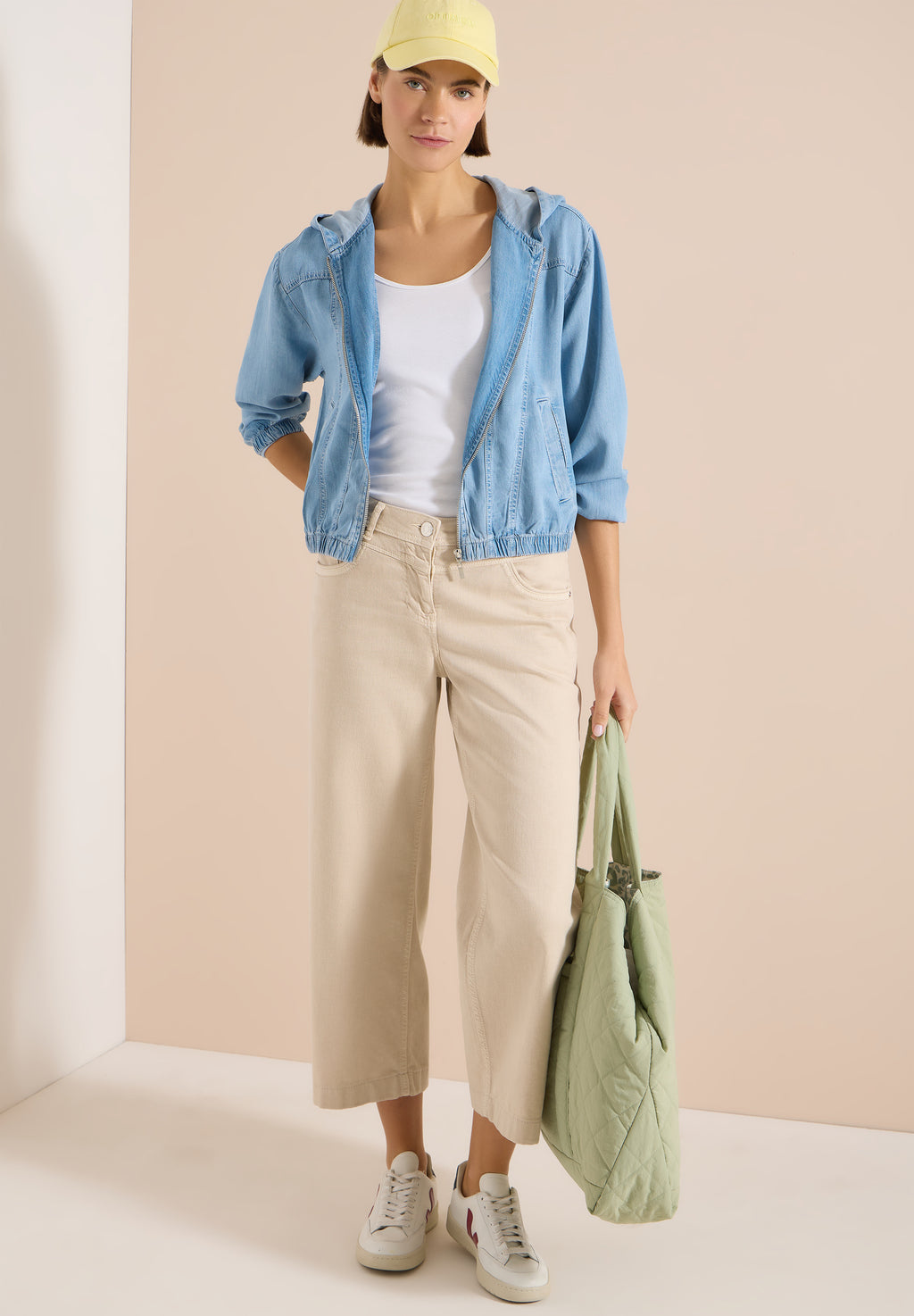 Blouson im Denim-Look mit Zipper