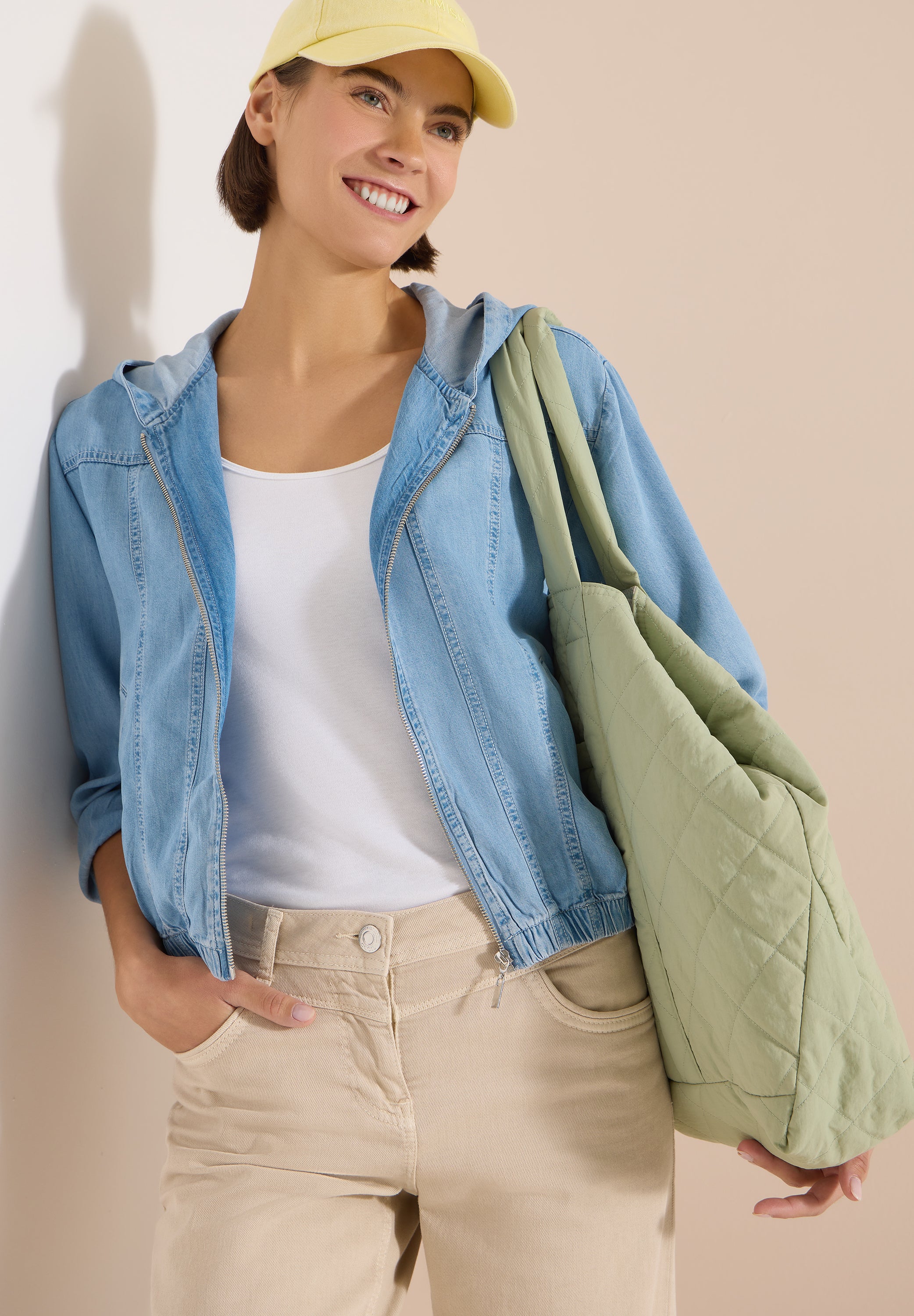 Blouson im Denim-Look mit Zipper