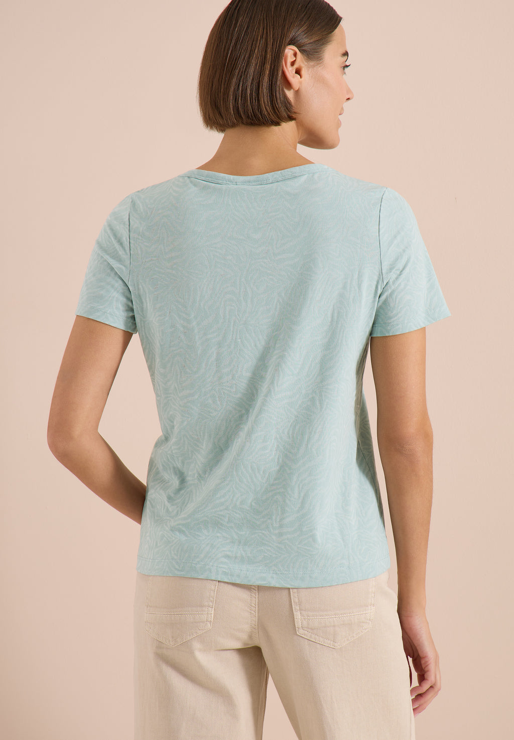 Kurzarm Shirt im Ausbrenner-Look