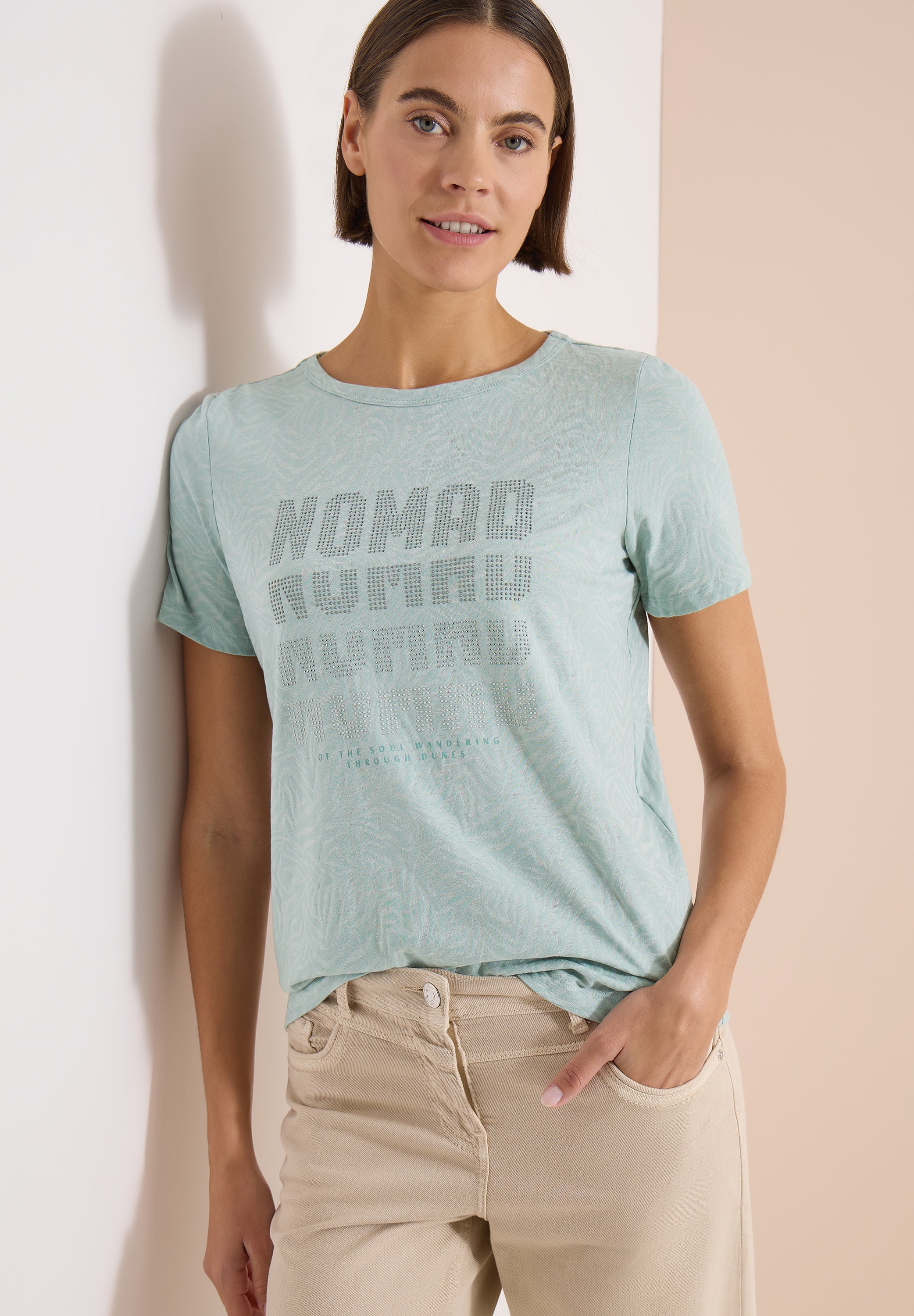 Kurzarm Shirt im Ausbrenner-Look