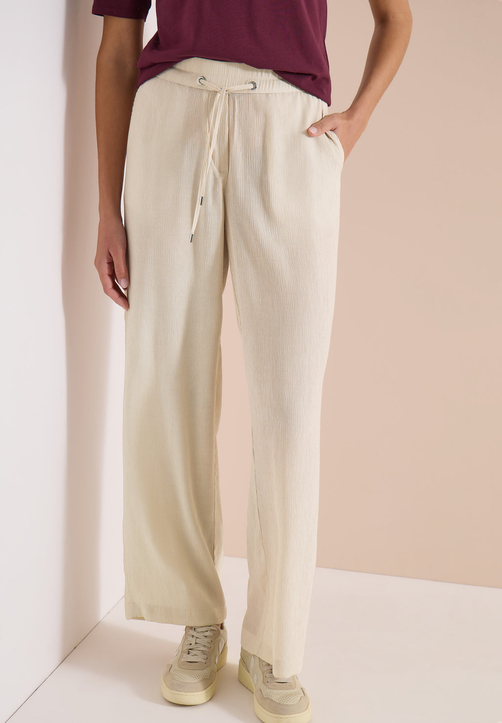 High Waist Straight Leg Hose im Loose Fit