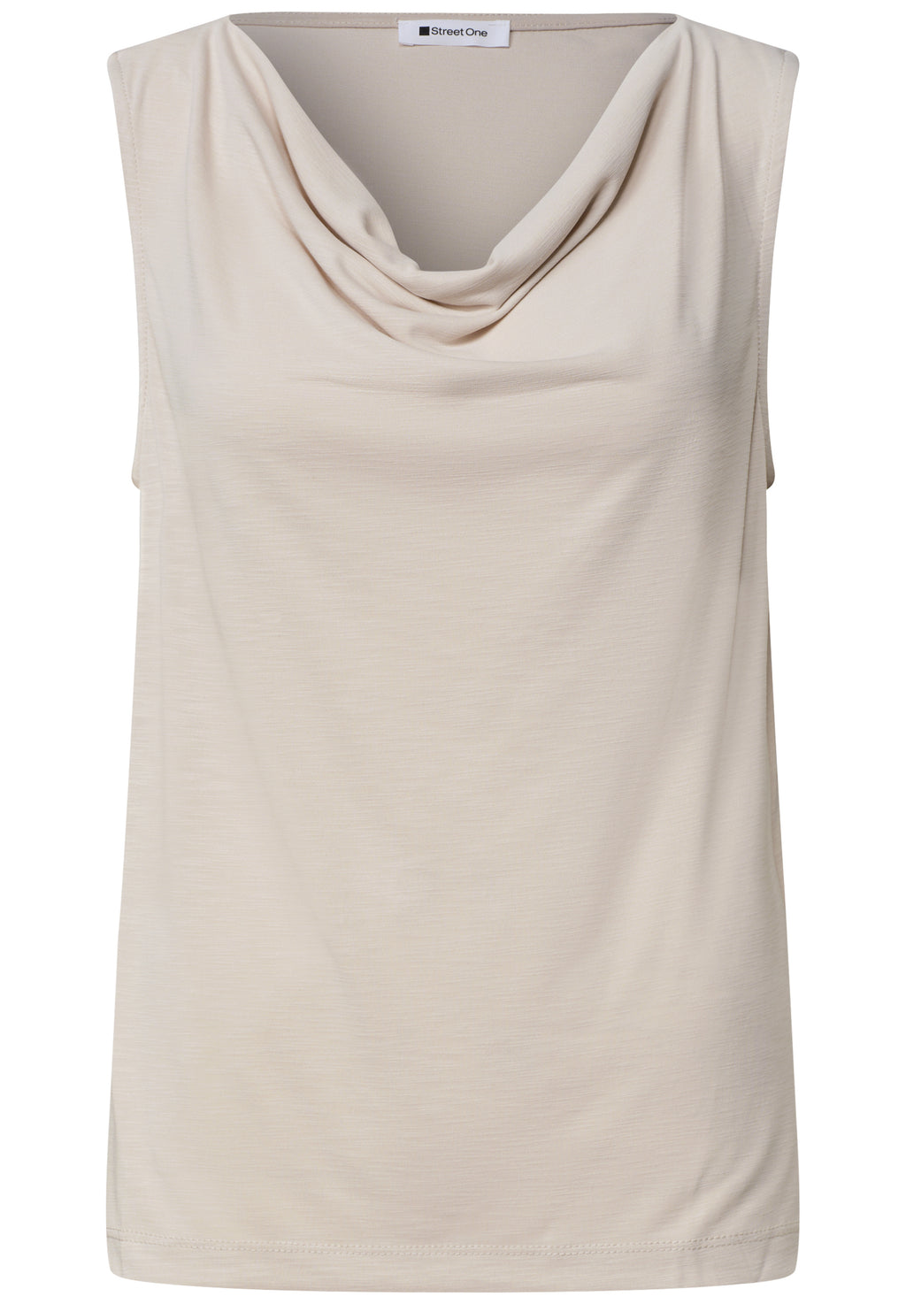 Silk-Look Top mit Wasserfall-Ausschnitt