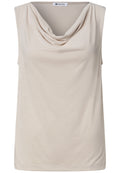 Silk-Look Top mit Wasserfall-Ausschnitt