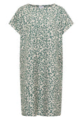 Knielanges Kleid aus Leinenmix mit Print