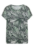T-Shirt mit V-Neck und Spitzendetail