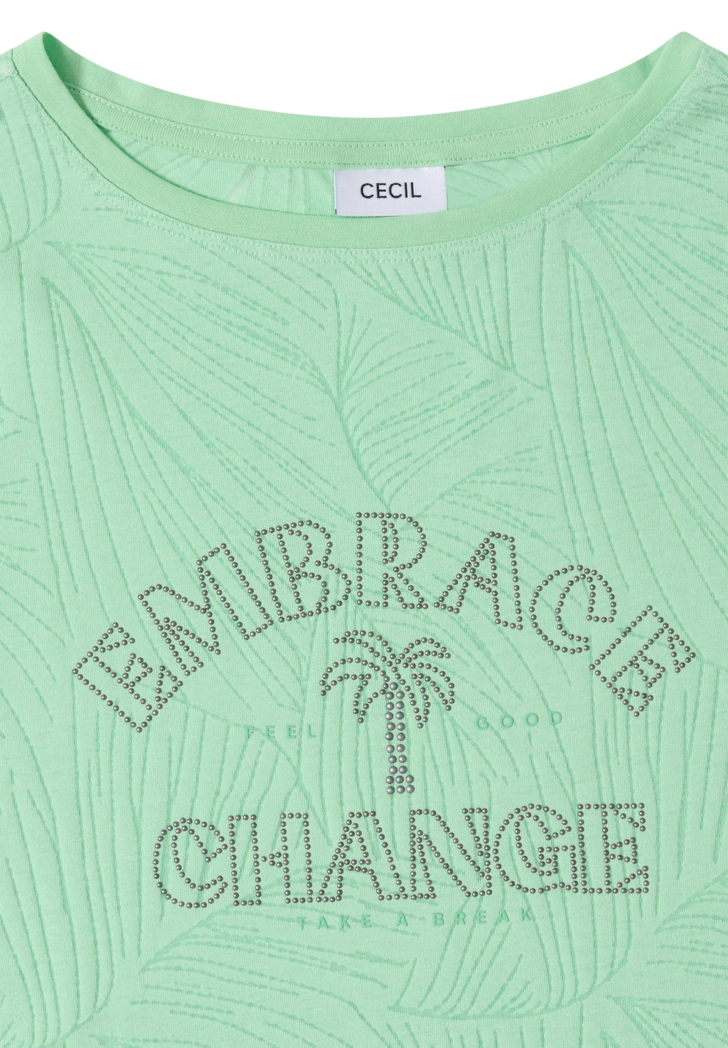 Shirt im Ausbrenner-Look mit Wording