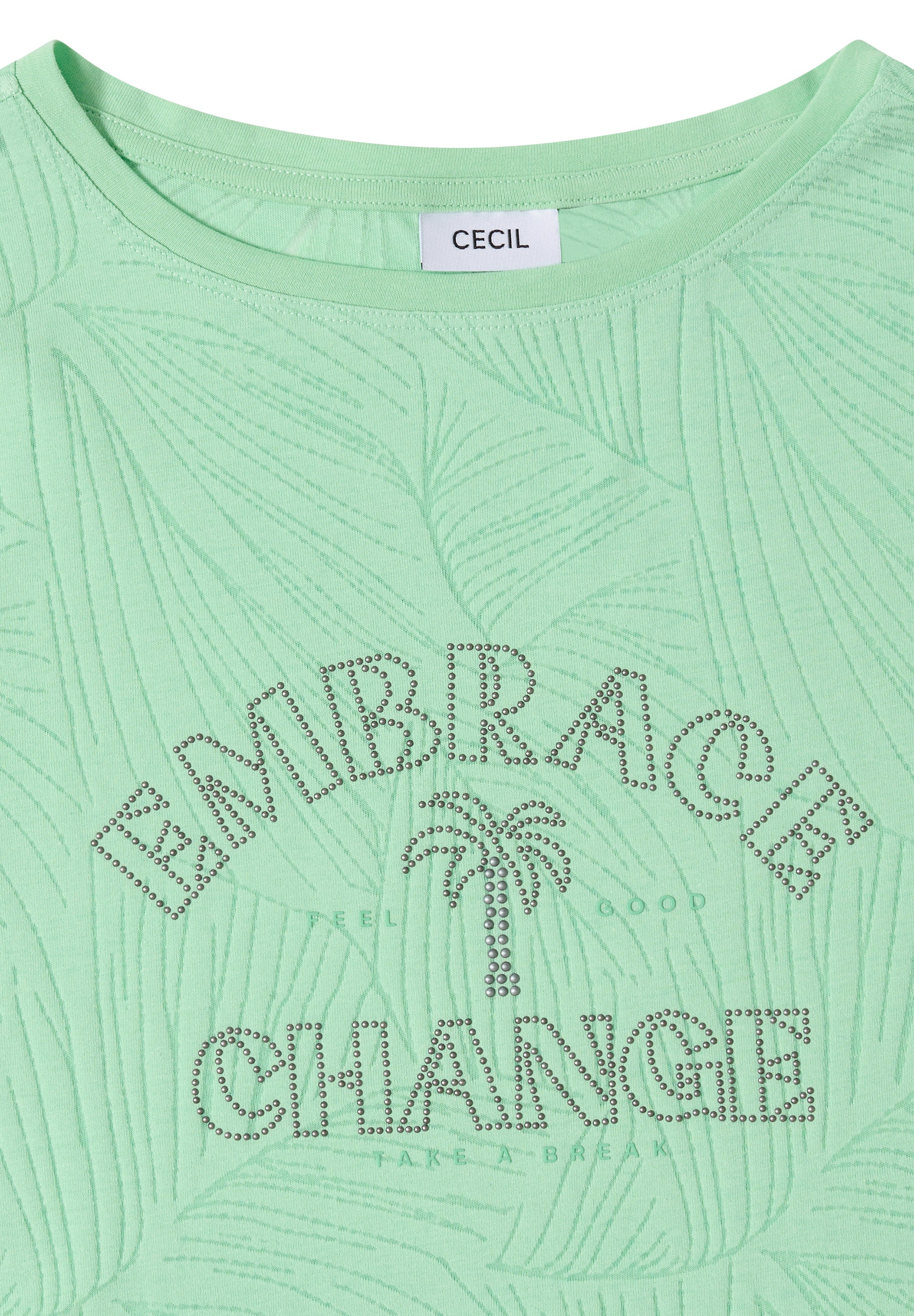 Shirt im Ausbrenner-Look mit Wording
