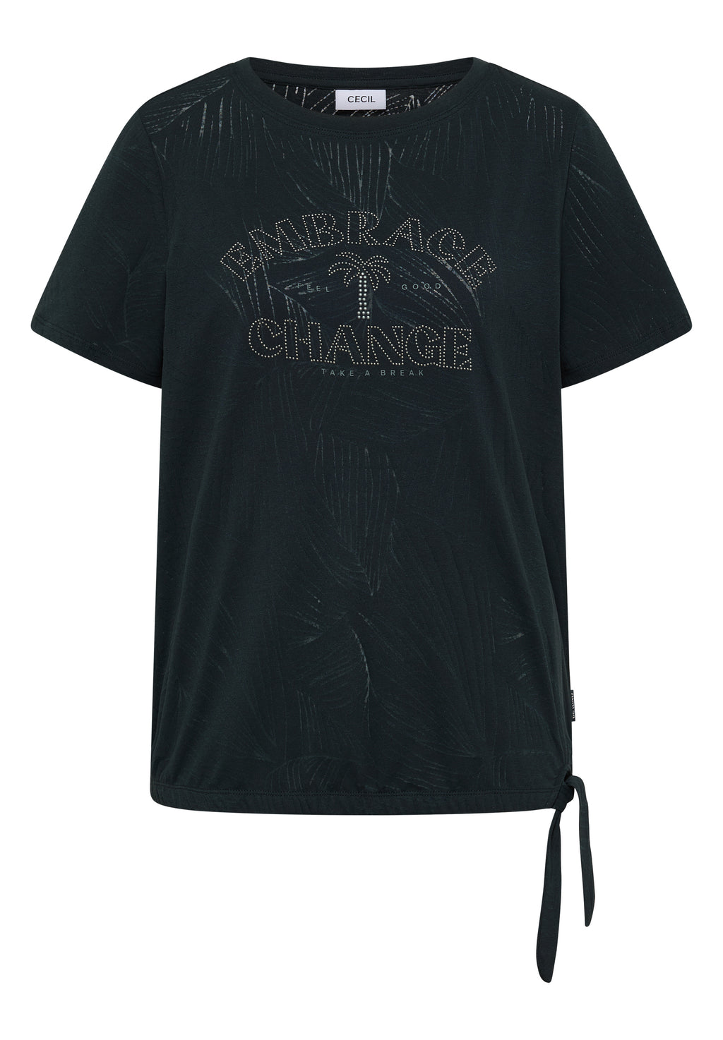 Shirt im Ausbrenner-Look mit Wording