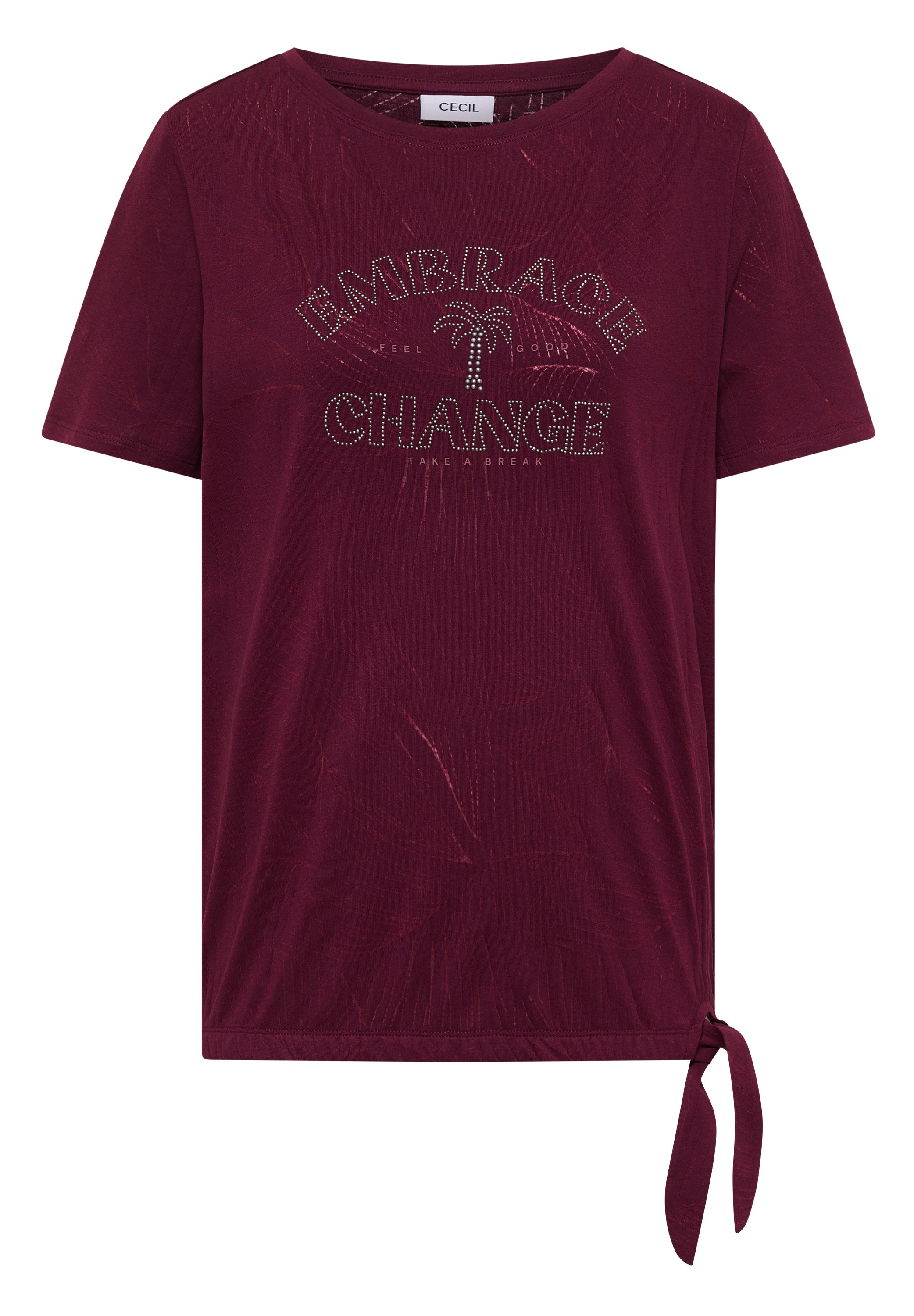 Shirt im Ausbrenner-Look mit Wording