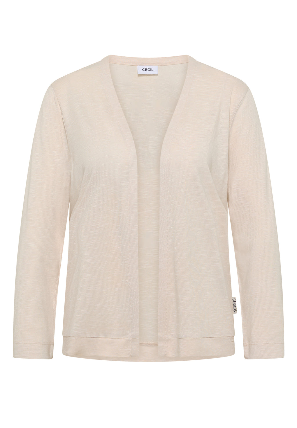 Offene Jacke in Unifarbe mit 3/4-Arm