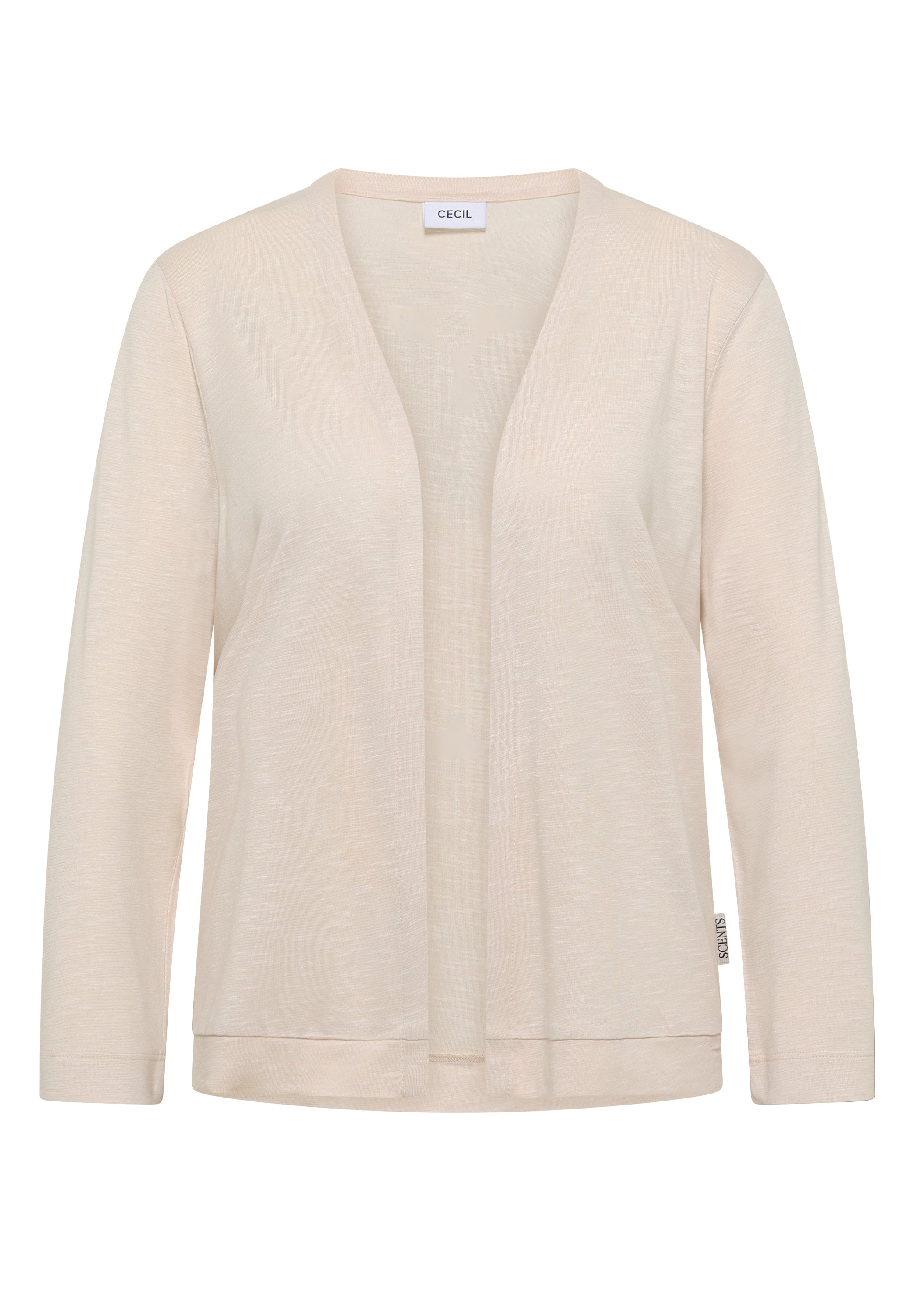 Offene Jacke in Unifarbe mit 3/4-Arm