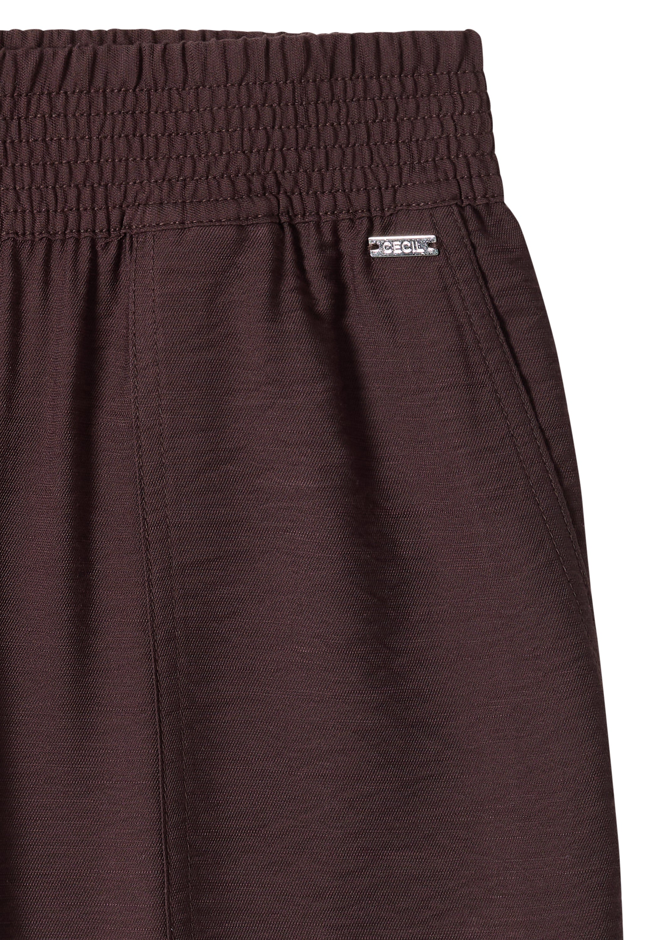 Mid Waist Slim Leg Hose im Loose Fit