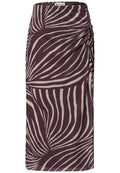 Midi-Rock aus Mesh mit Print