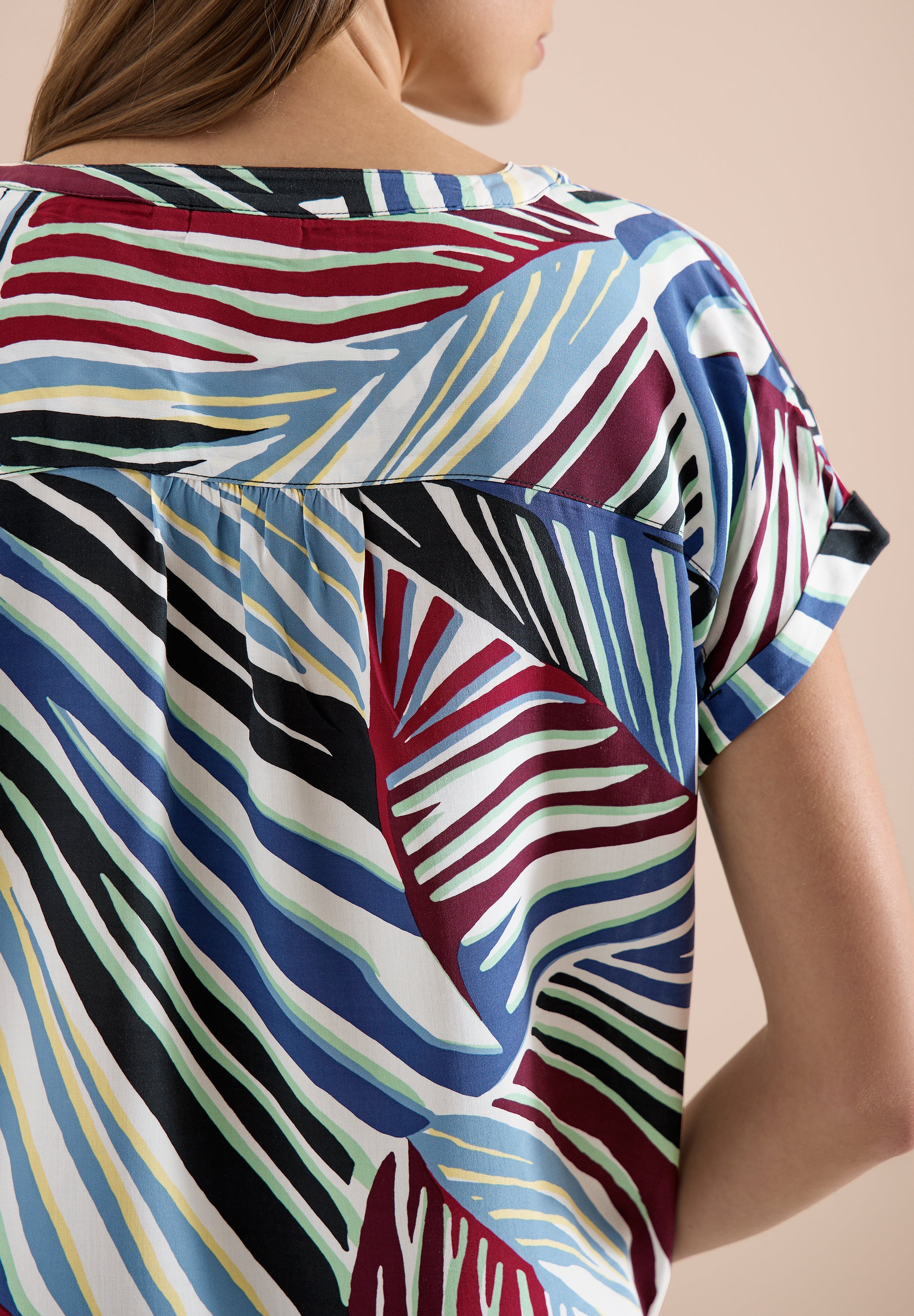 Dropped Shoulder Bluse mit Struktur