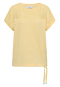 T-Shirt mit Boatneck und Mesh-Einsatz
