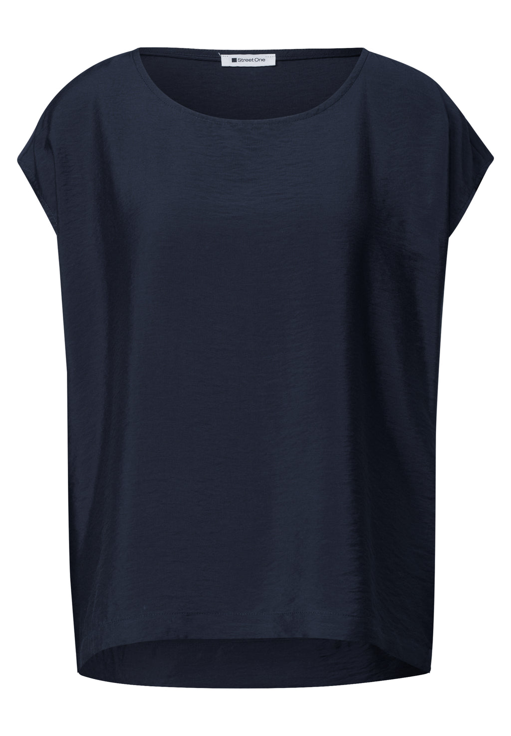 Dropped Shoulder Blusenshirt mit Rundhals