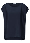 Dropped Shoulder Blusenshirt mit Rundhals