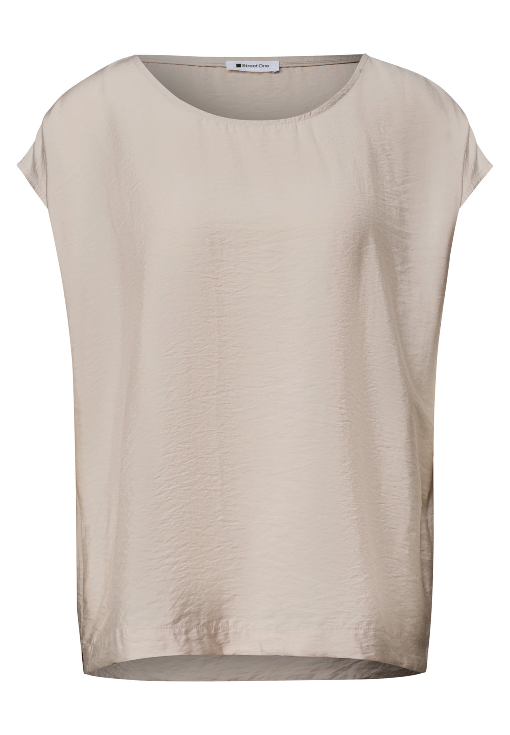 Dropped Shoulder Blusenshirt mit Rundhals