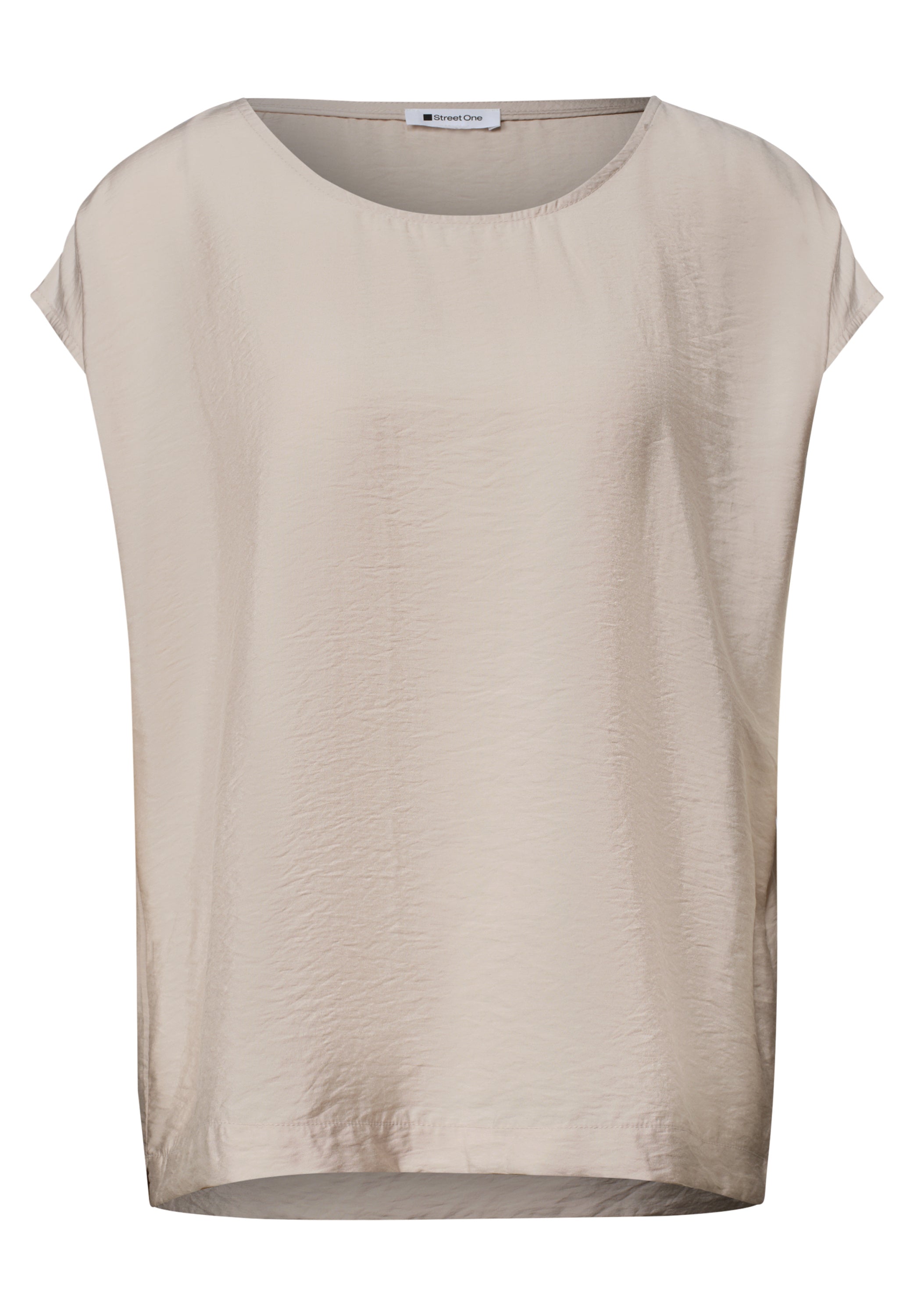 Dropped Shoulder Blusenshirt mit Rundhals
