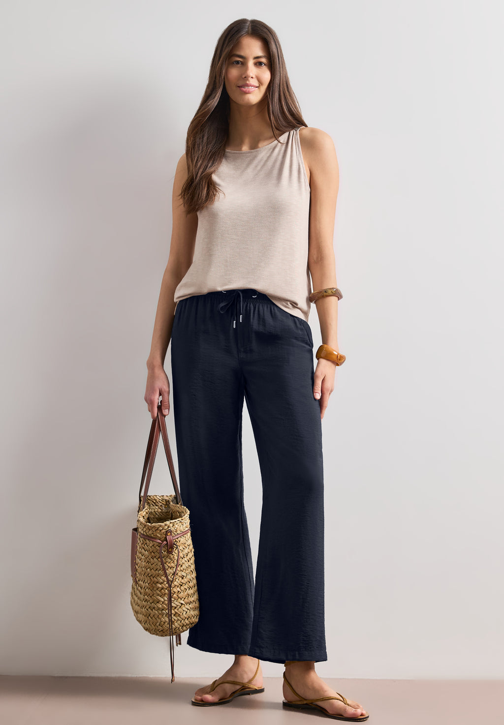 High Waist Wide Leg Hose im Loose Fit