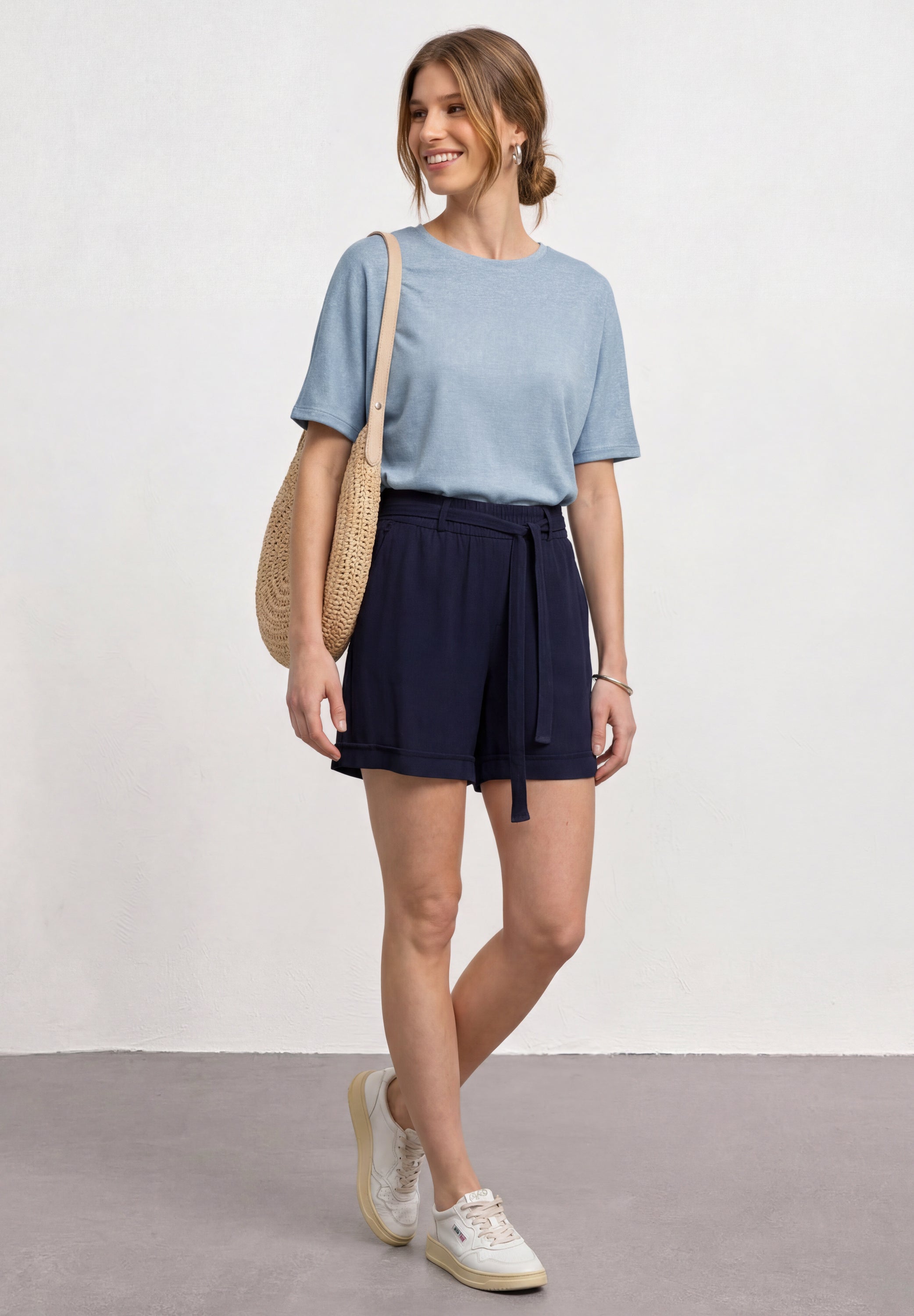 Dropped Shoulder Shirt mit Glitzerdetails