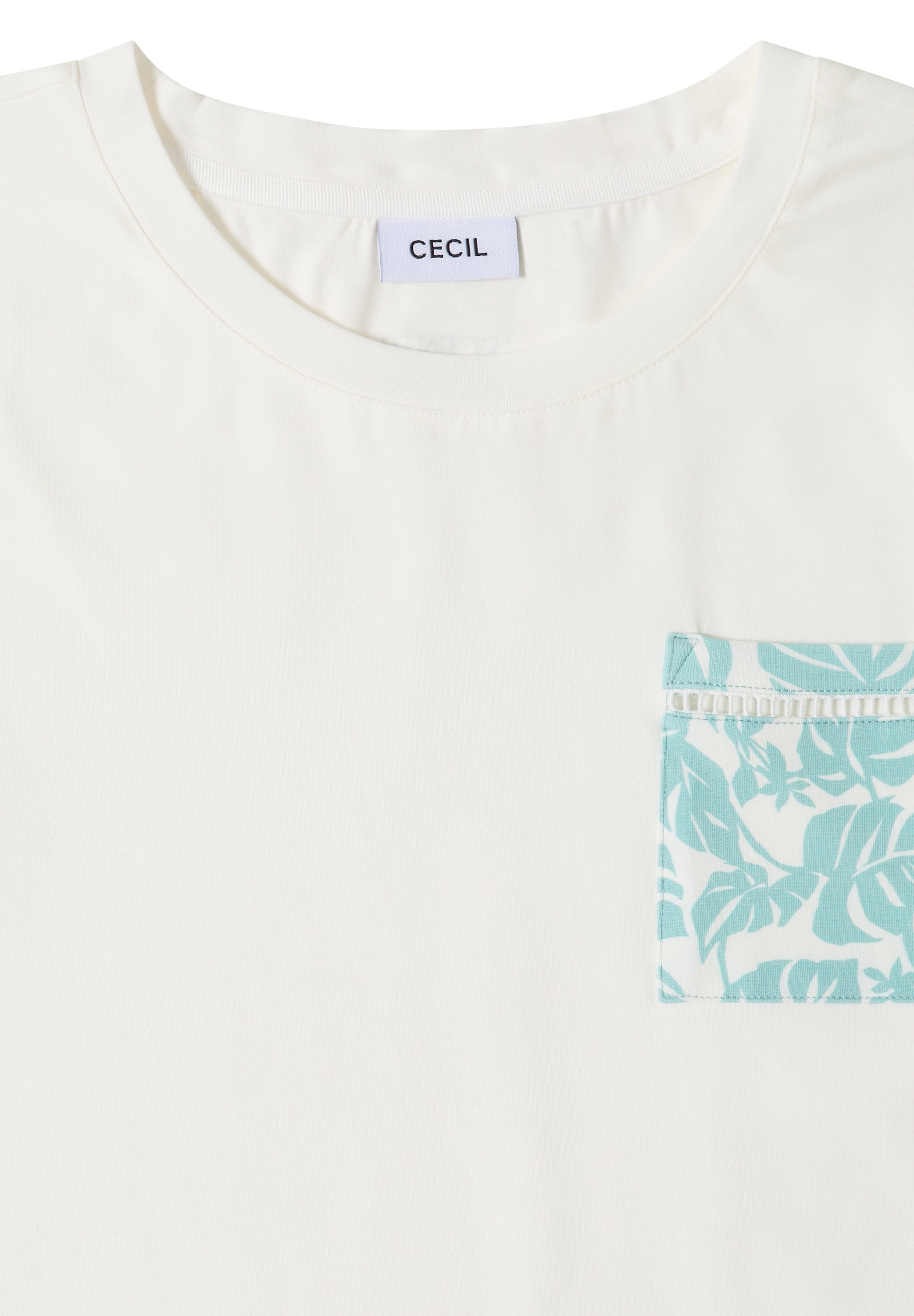 T-Shirt mit Rundhals und Brusttasche