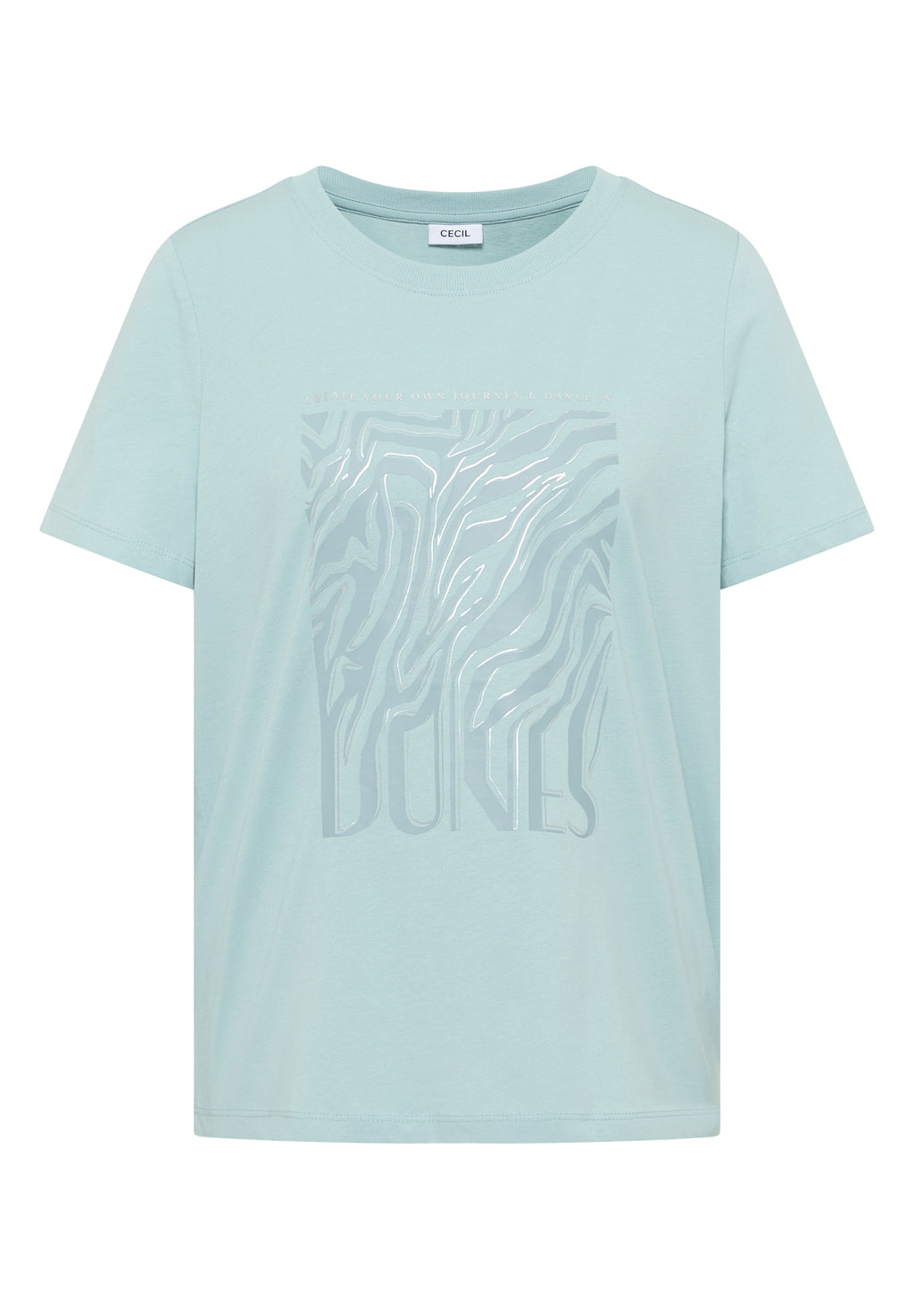 T-Shirt mit Rundhals und Folienprint