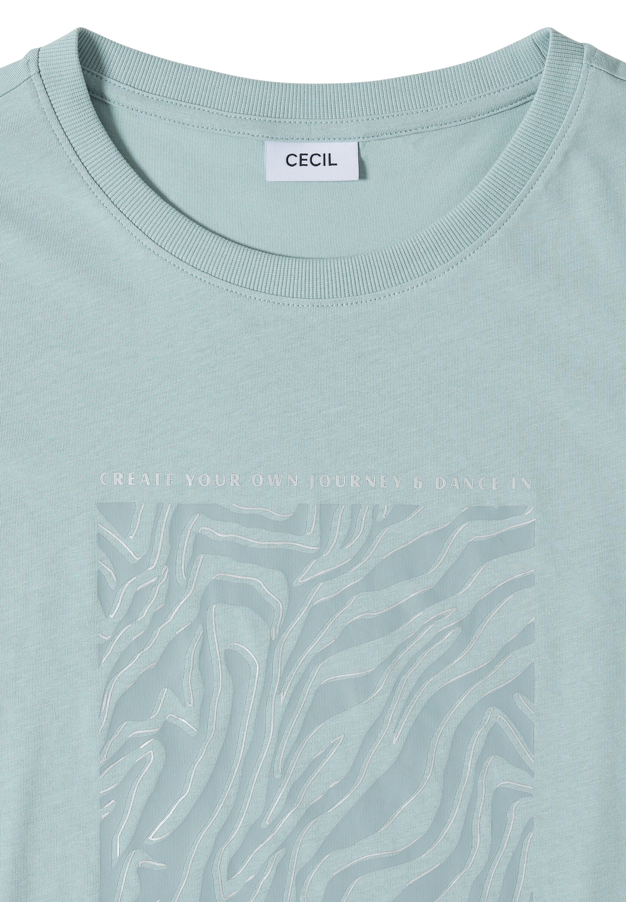 T-Shirt mit Rundhals und Folienprint
