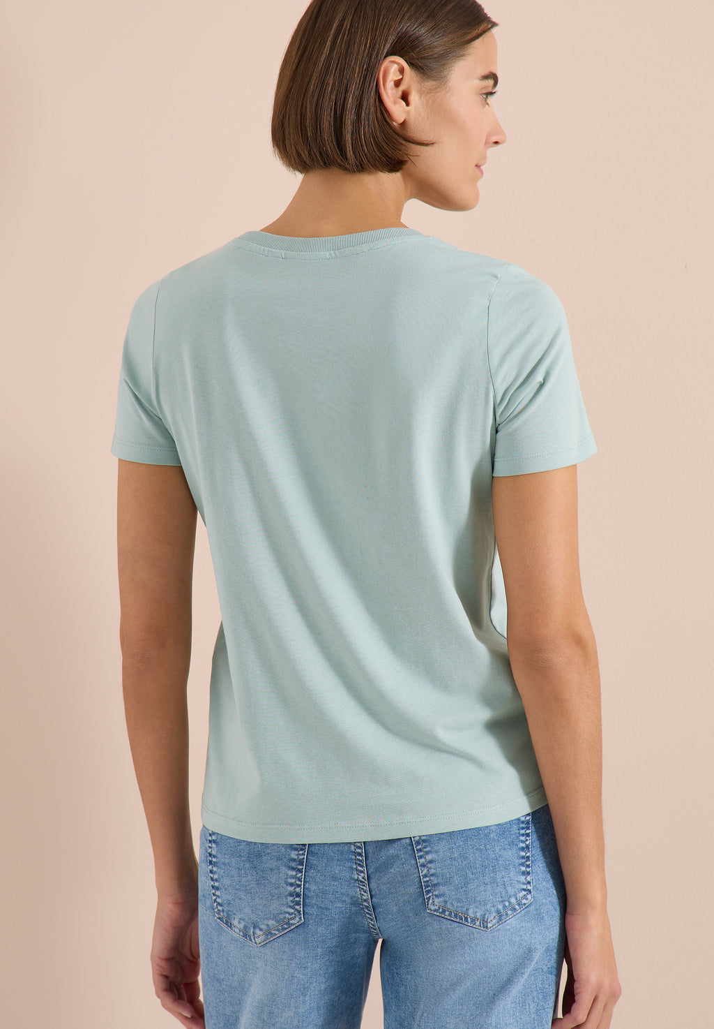 T-Shirt mit Rundhals und Folienprint