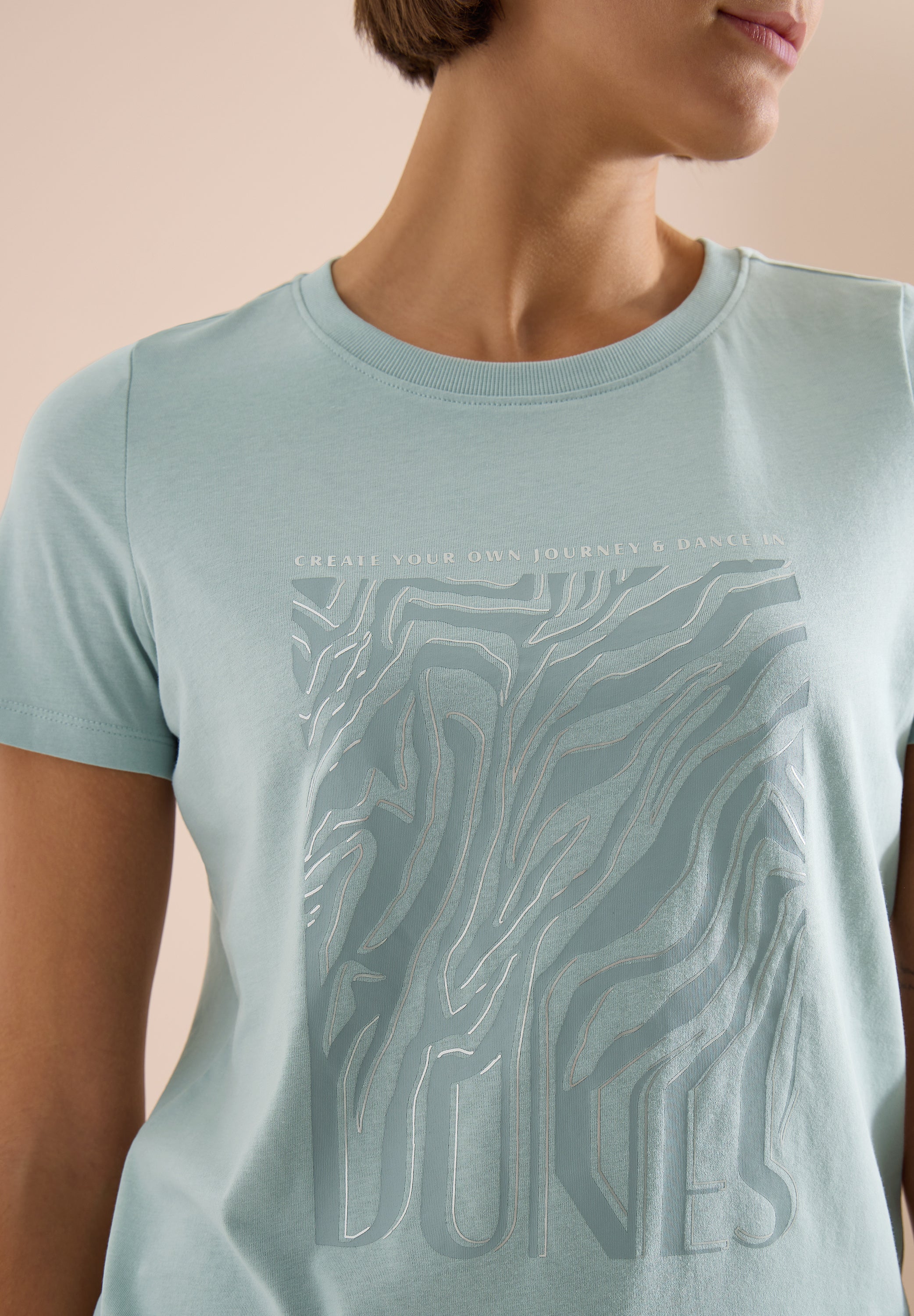 T-Shirt mit Rundhals und Folienprint