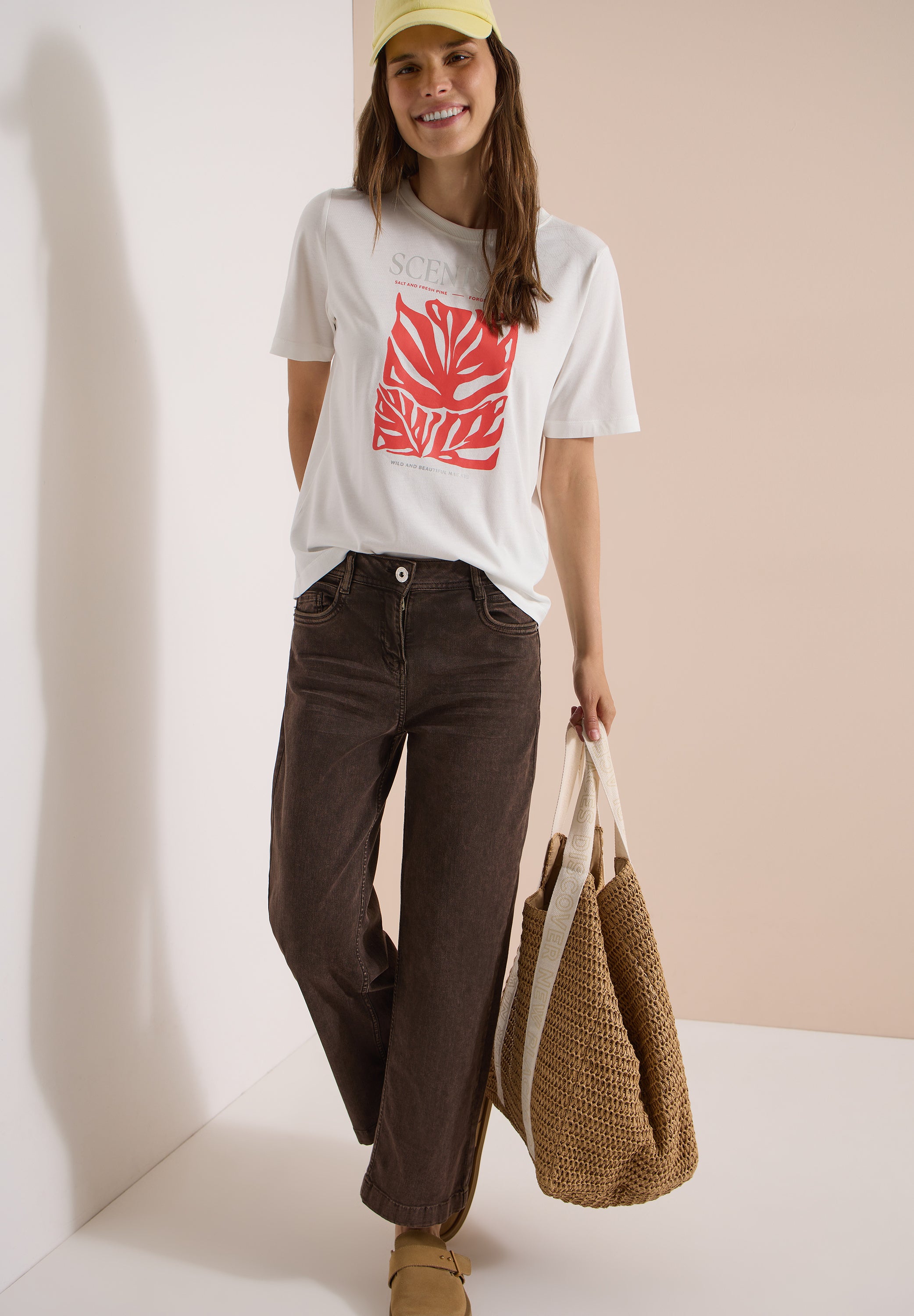 T-Shirt mit Rundhals und Frontprint