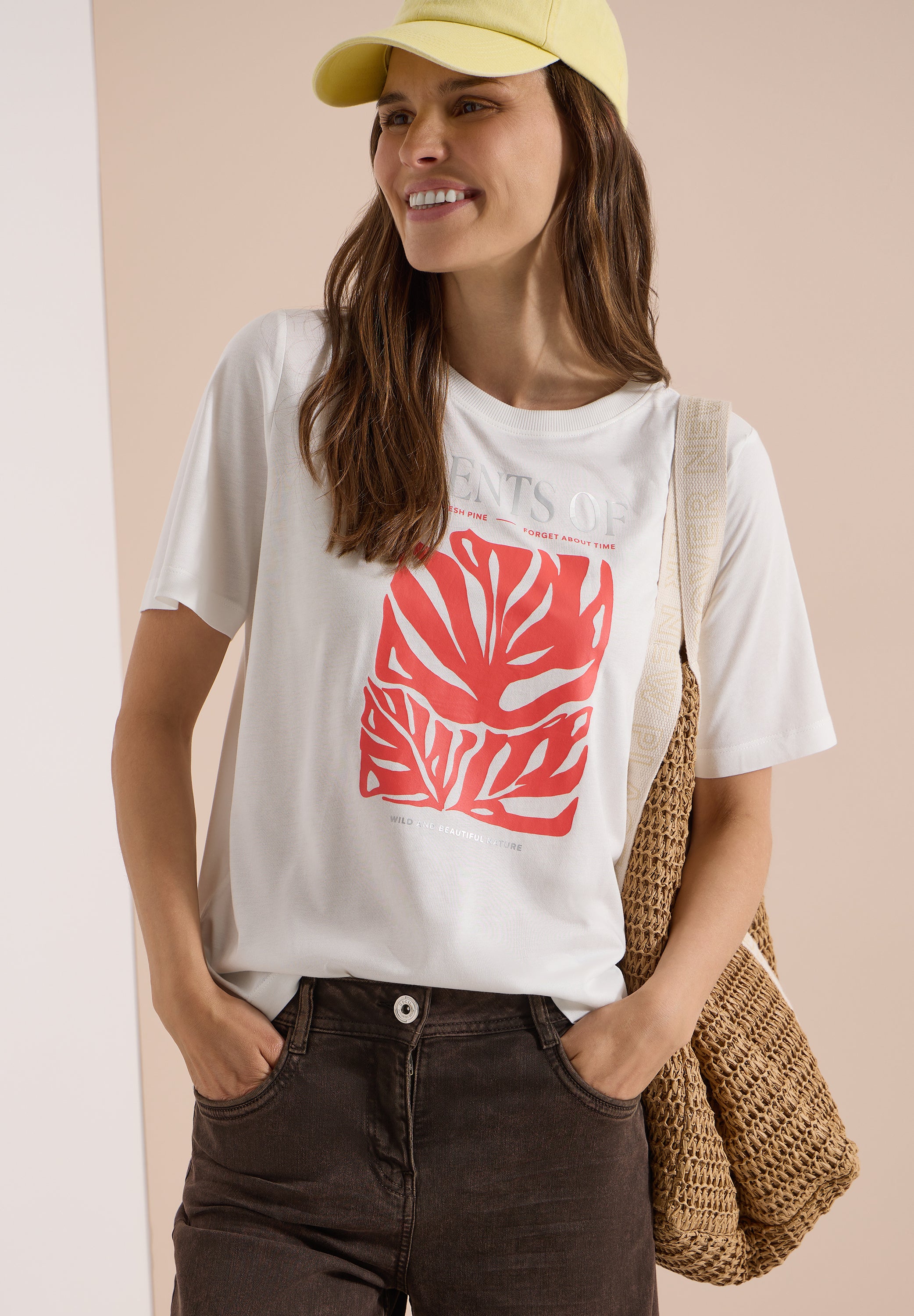 T-Shirt mit Rundhals und Frontprint